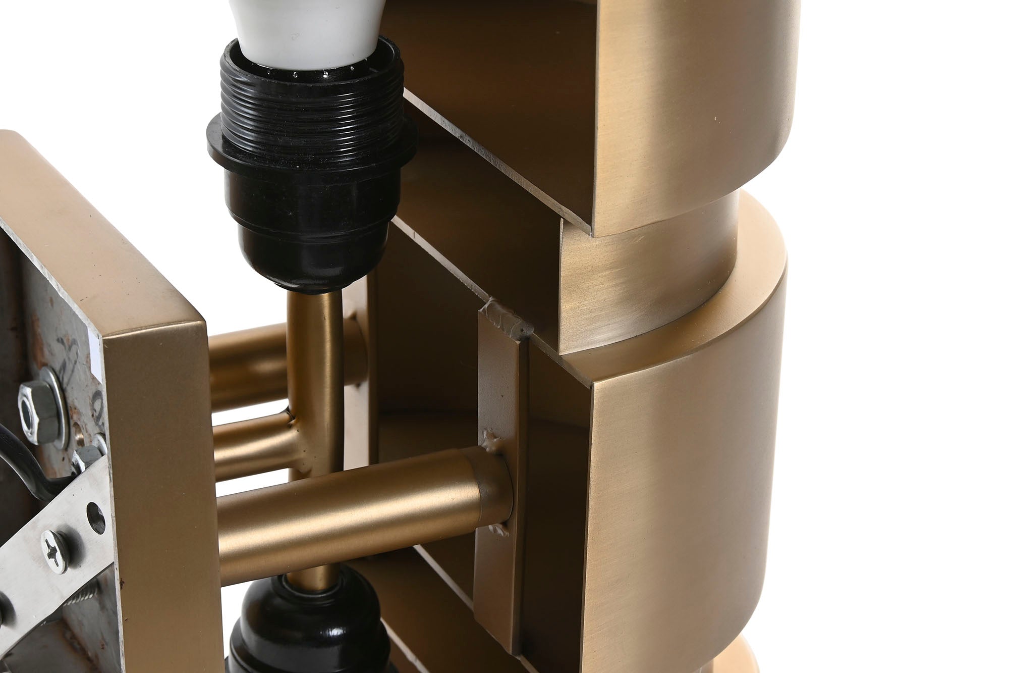Lampara Aplique Acero Patinado 15X18X39 Mate