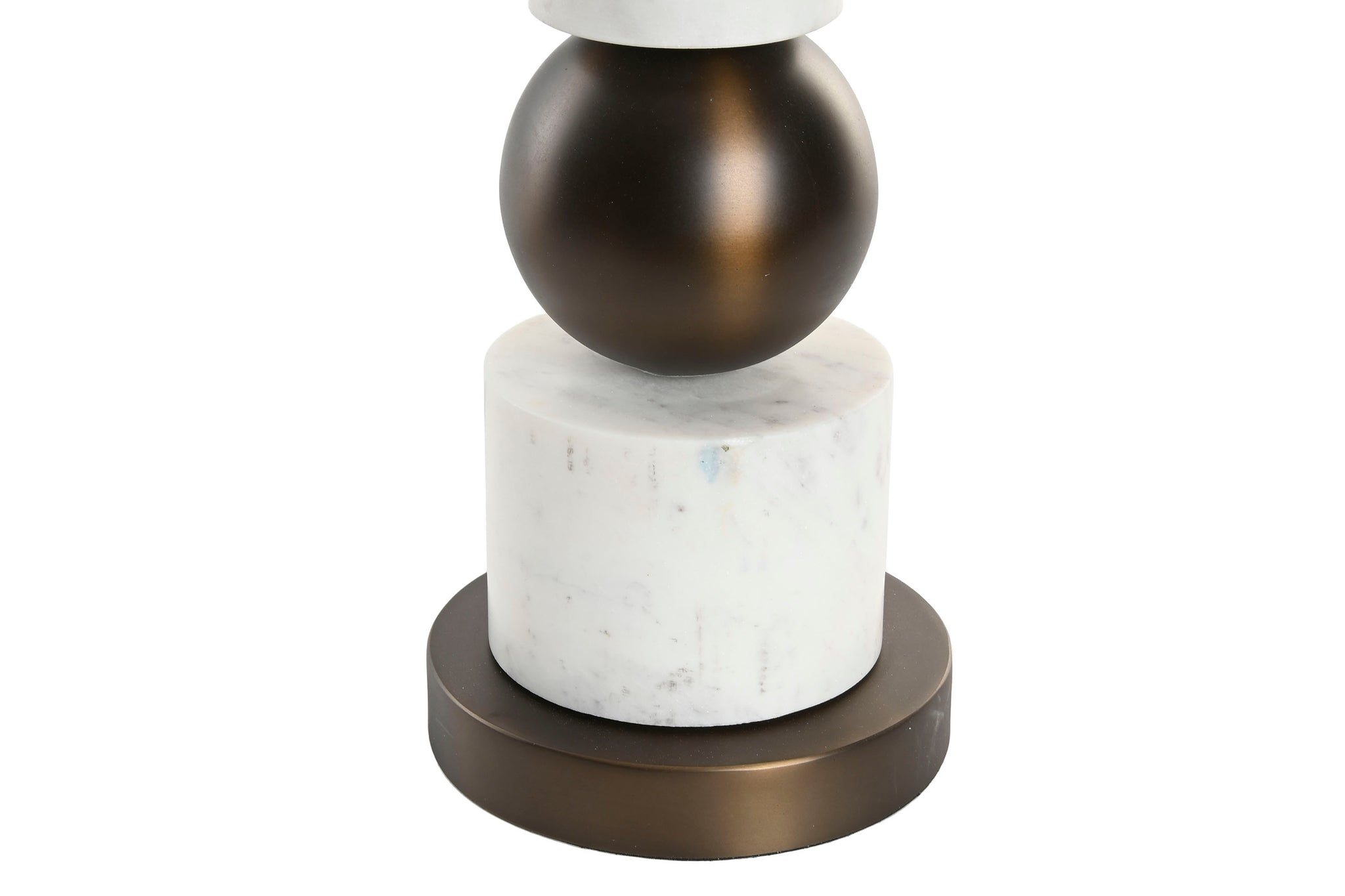 Luminária de Mesa em Aço Mármore 50X50X87 Bronze