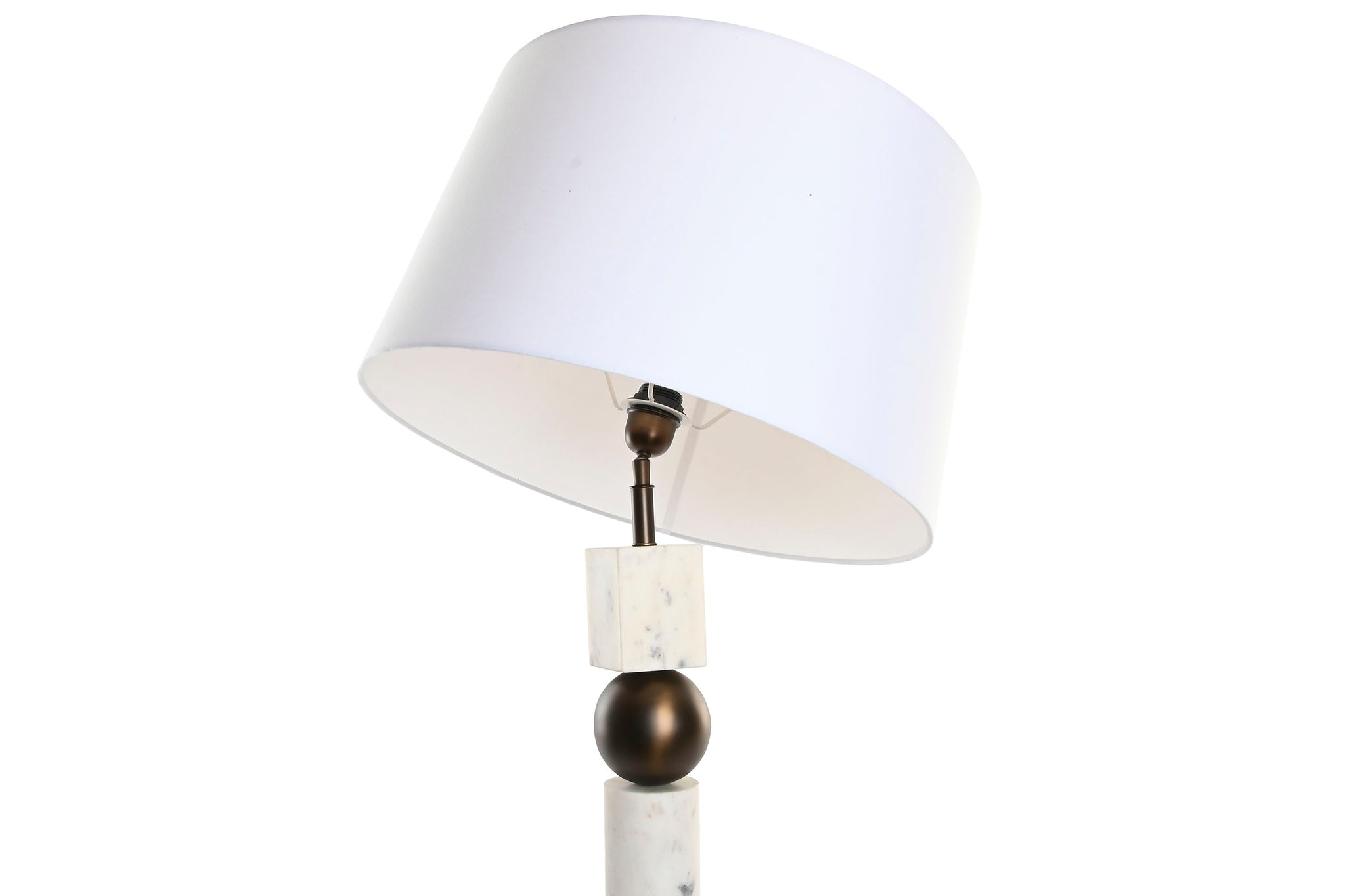 Luminária de Mesa em Aço Mármore 50X50X87 Bronze