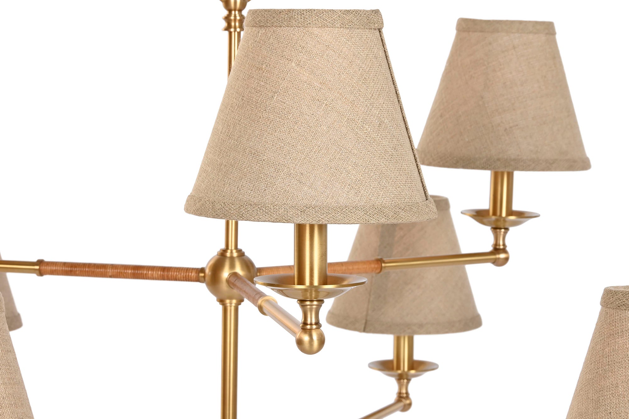 Brass Rattan Ceiling Lamp 92X92X132 Gold