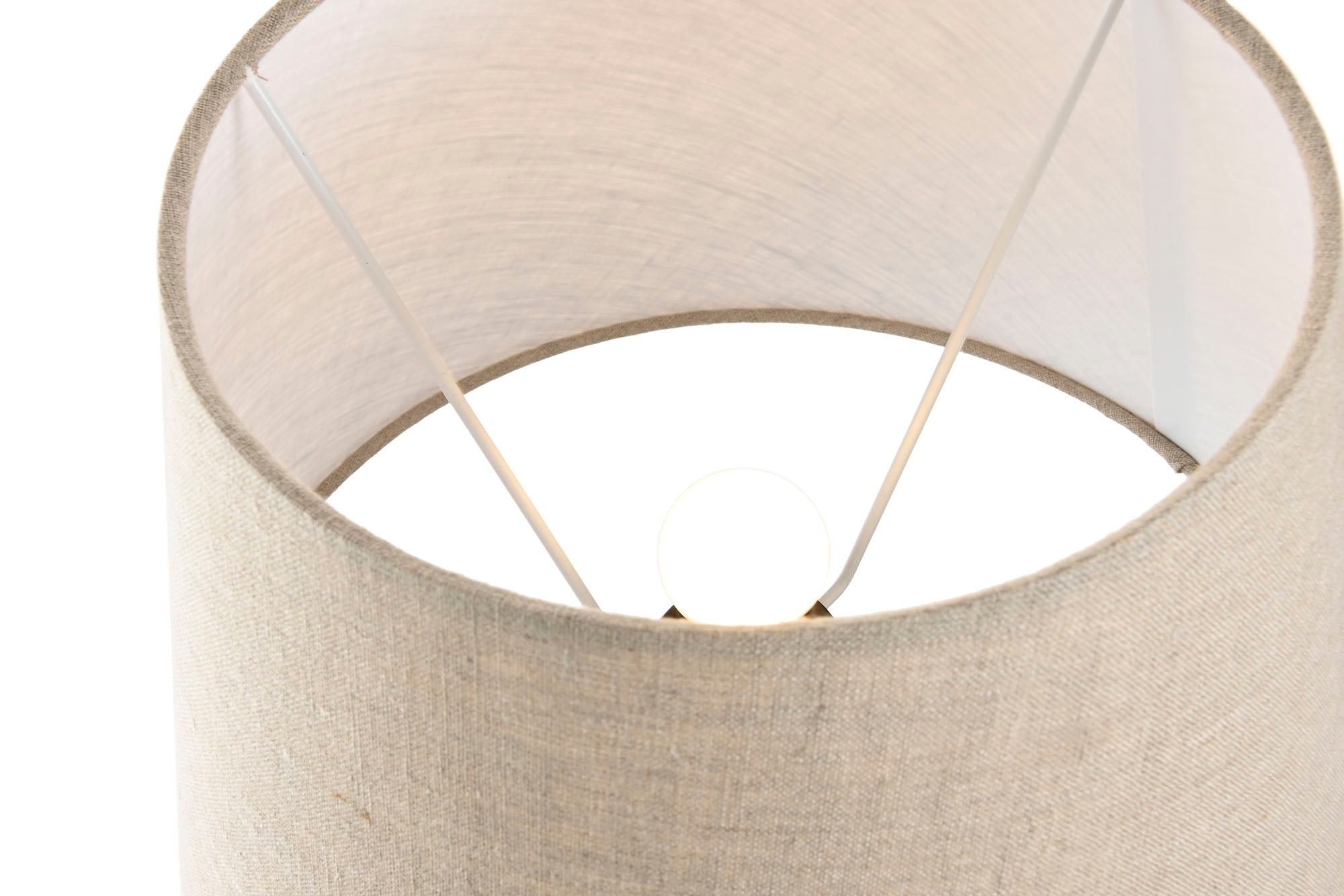 Luminária de mesa em rattan e latão 35x35x80 natural