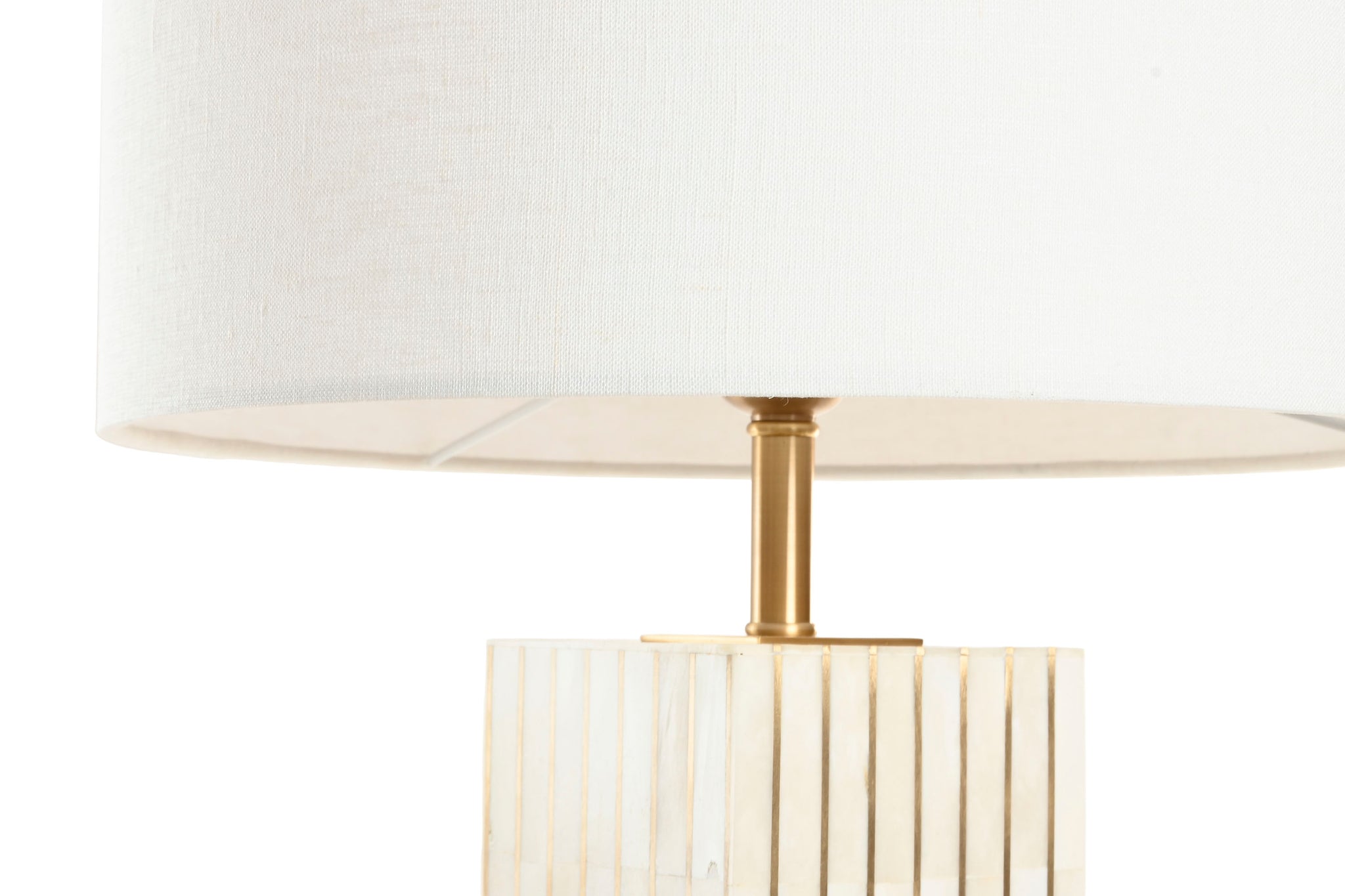 Luminária de mesa em latão ósseo 40,5x40,5x54