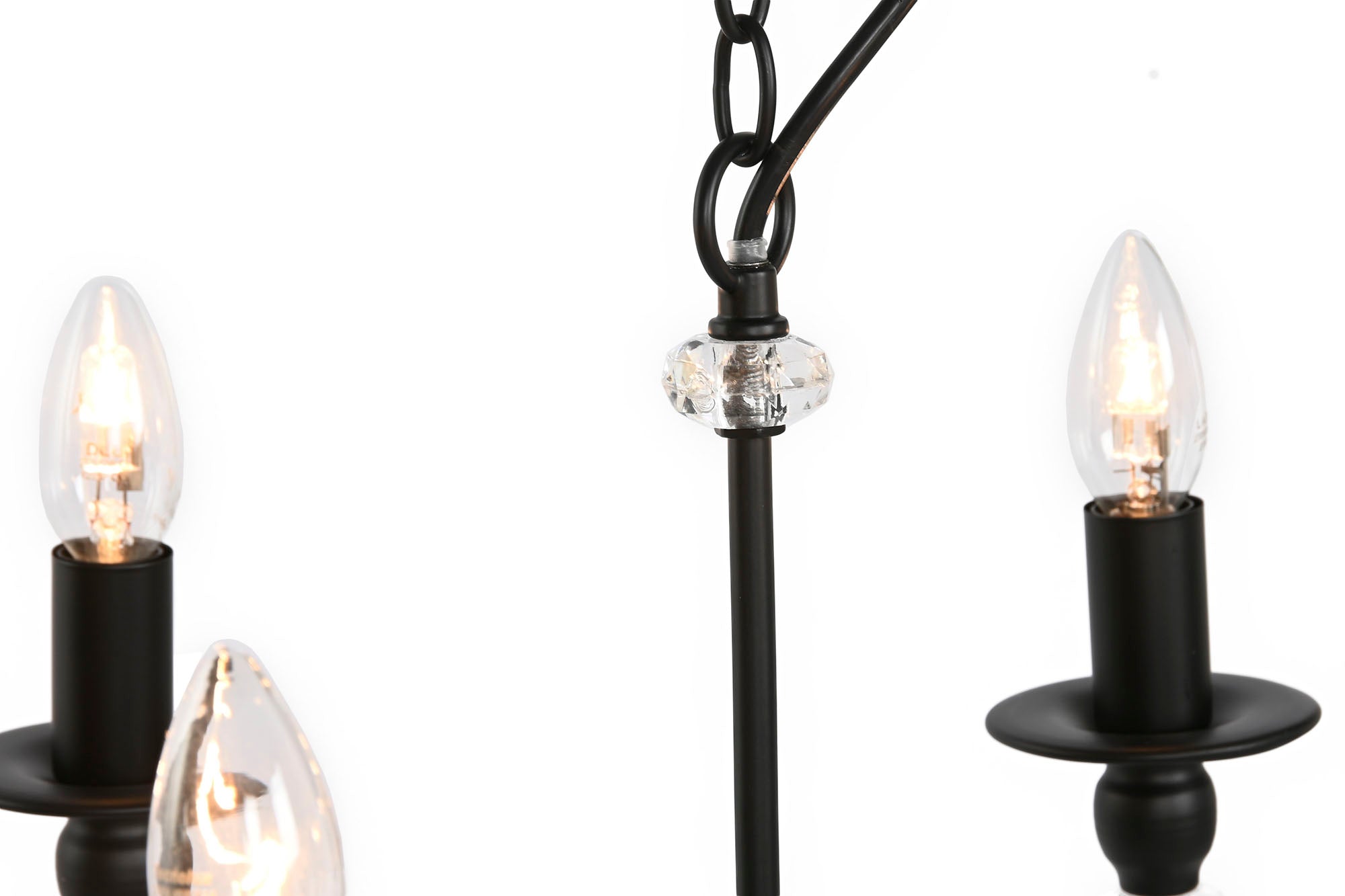 Lampara Techo Metal 54X54X46 6 Brazos Negro