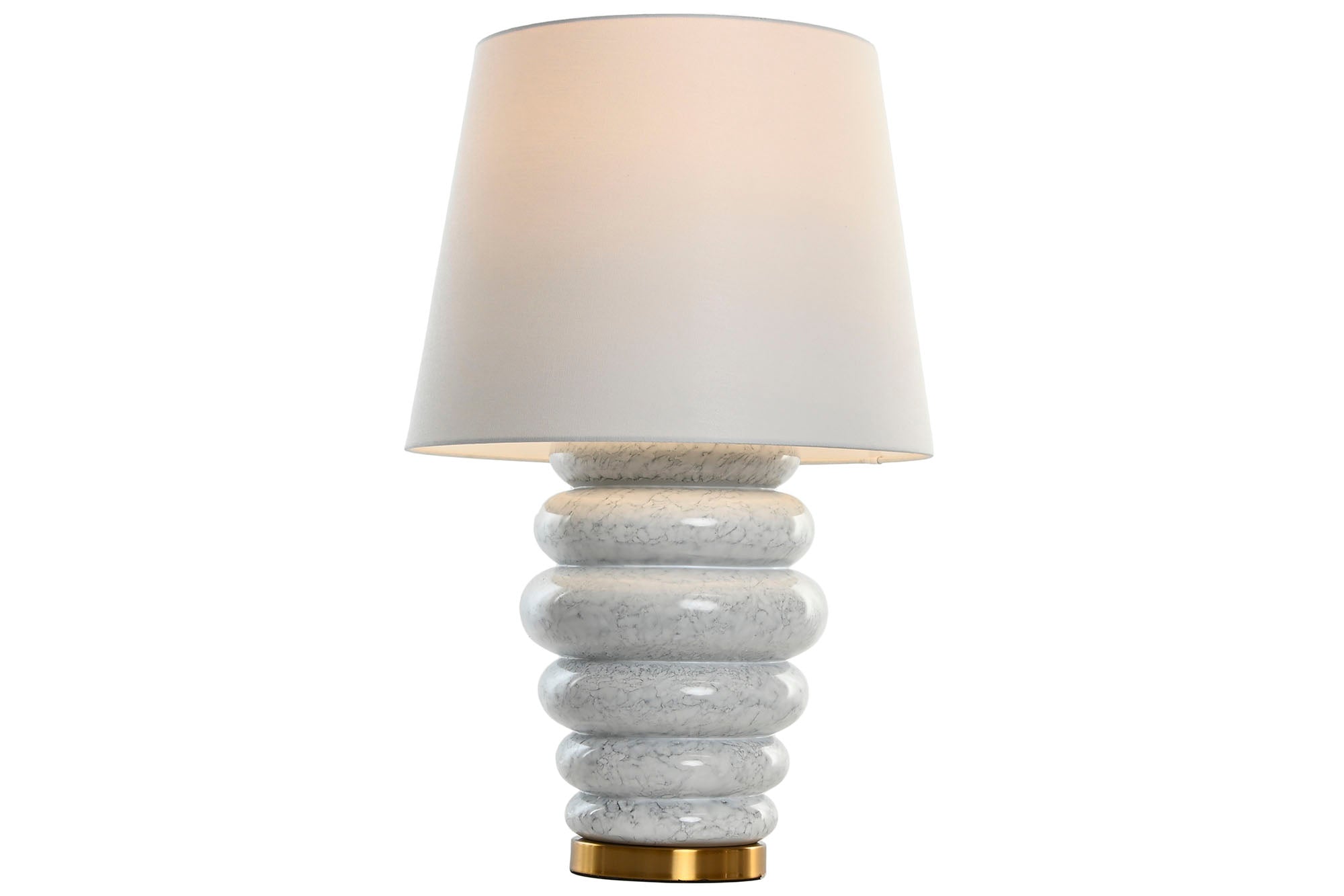 Lampara Sobremesa Ceramica Algodon 43X43X72 Discos