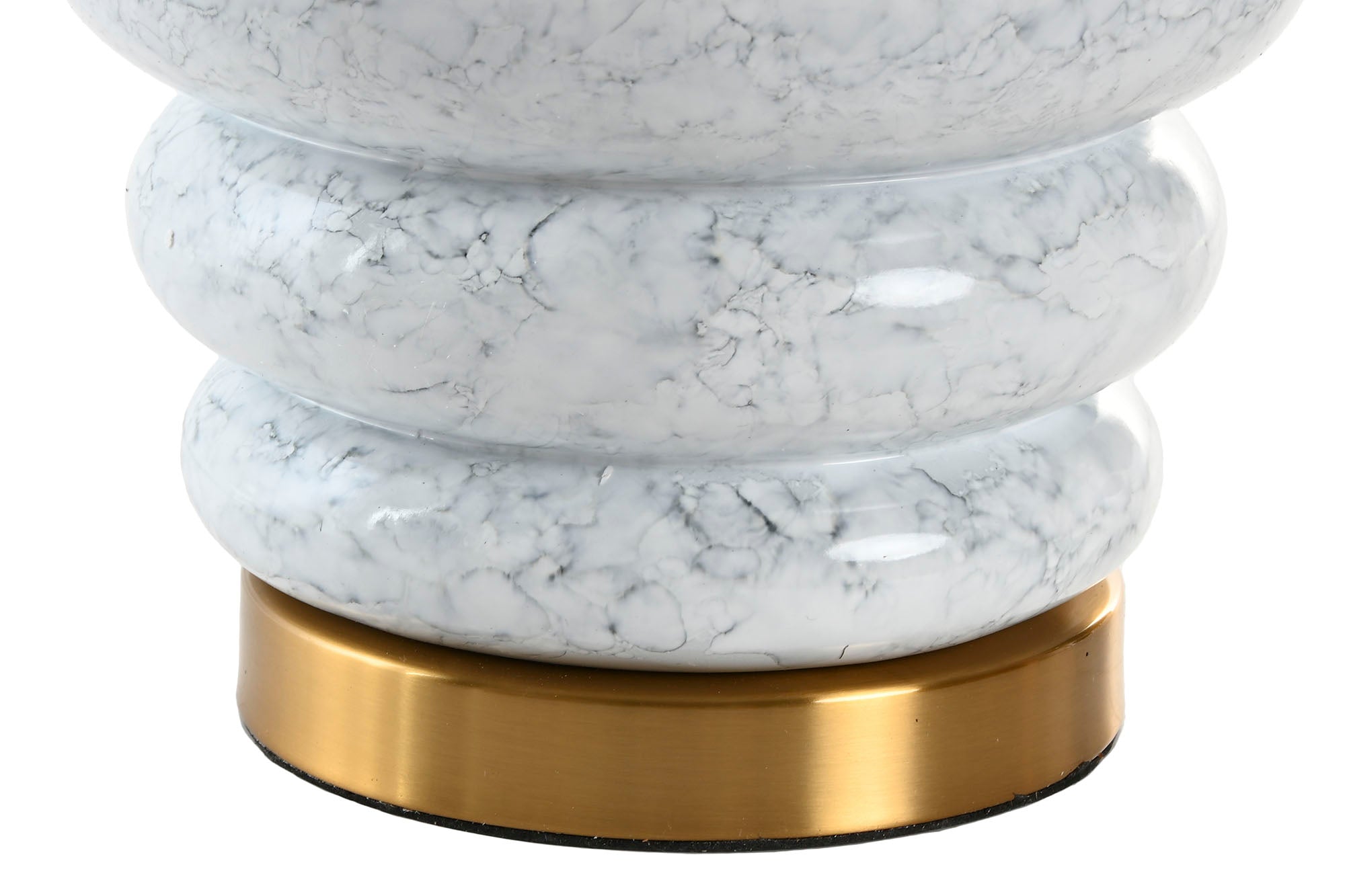 Luminária de Mesa Cerâmica Algodão 43x43x72 Discos