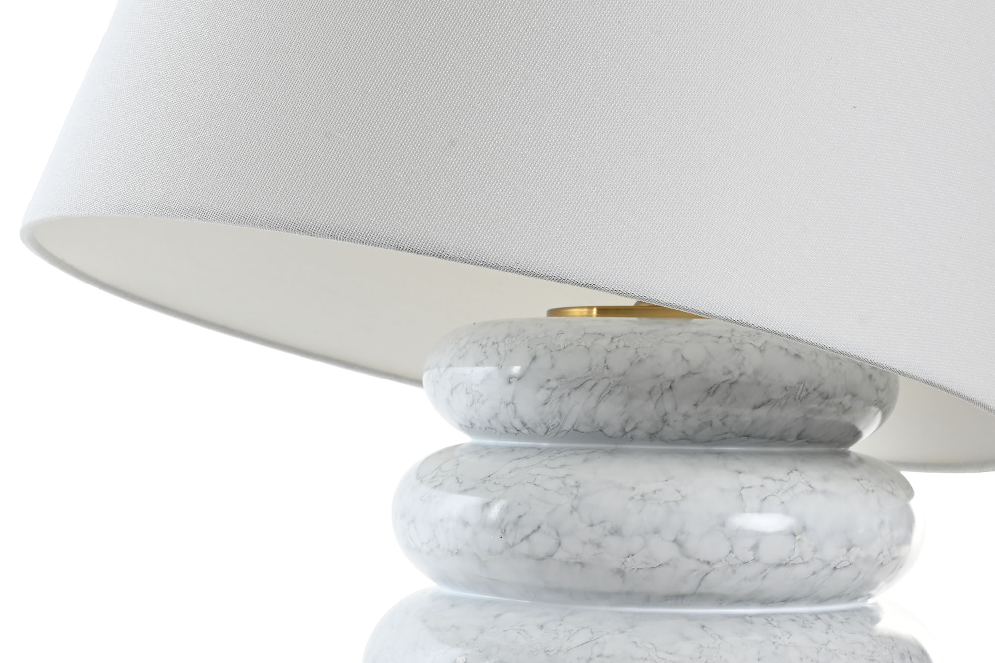 Luminária de Mesa Cerâmica Algodão 43x43x72 Discos