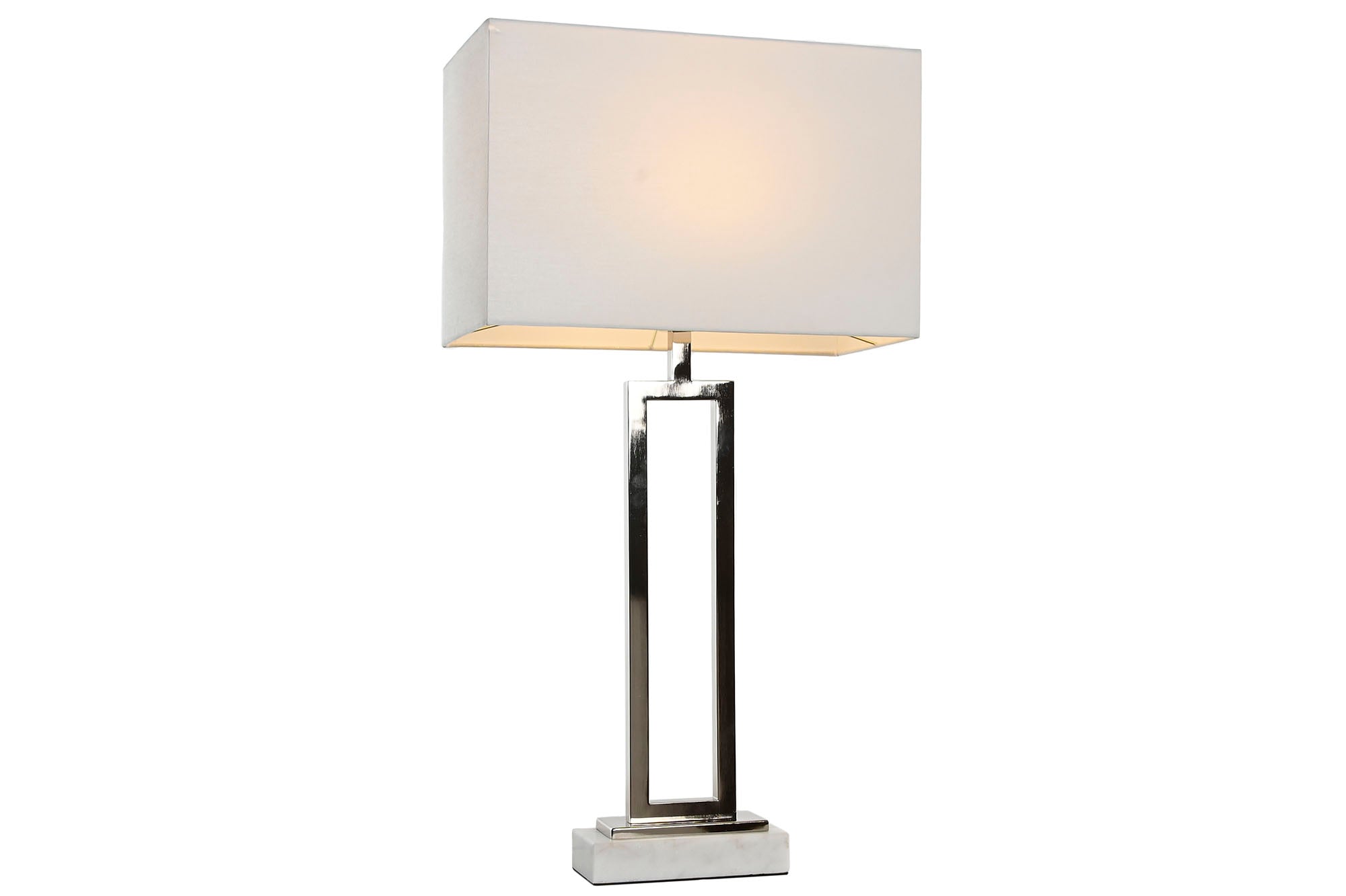 Marble Steel Table Lamp 43X23X80 Chromed