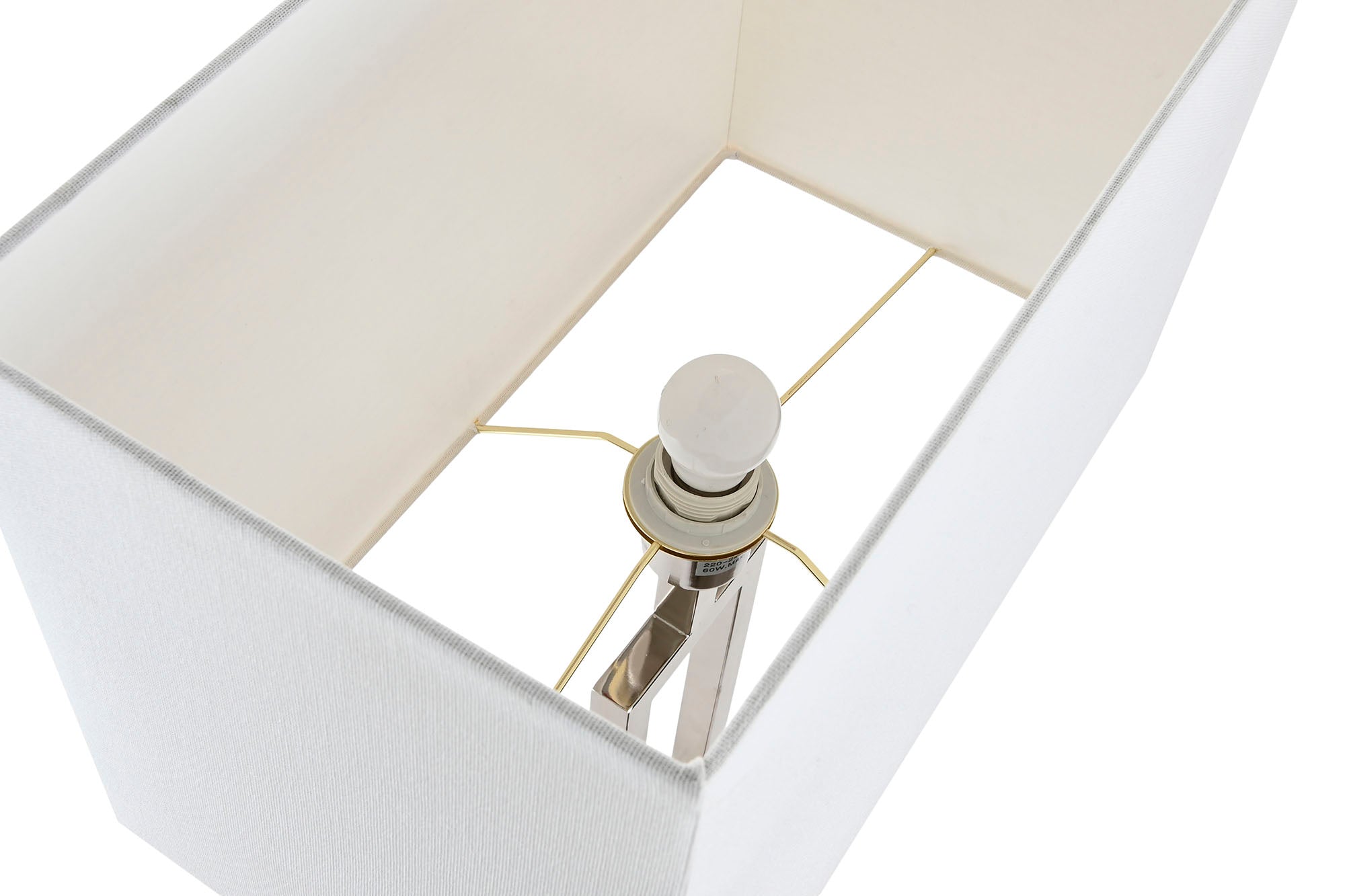 Marble Steel Table Lamp 43X23X80 Chromed