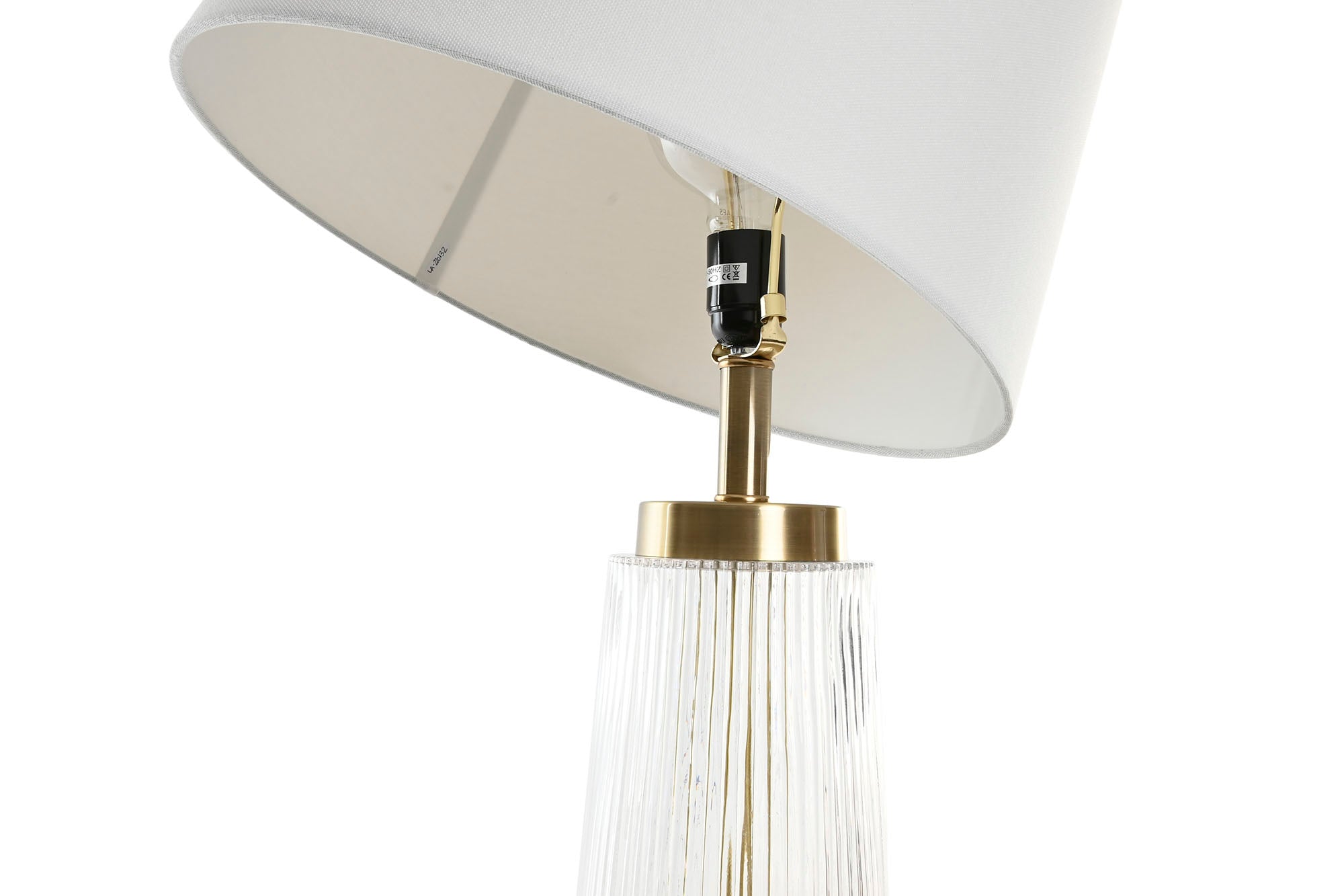 Lampara Sobremesa Cristal Algodon 40X40X78