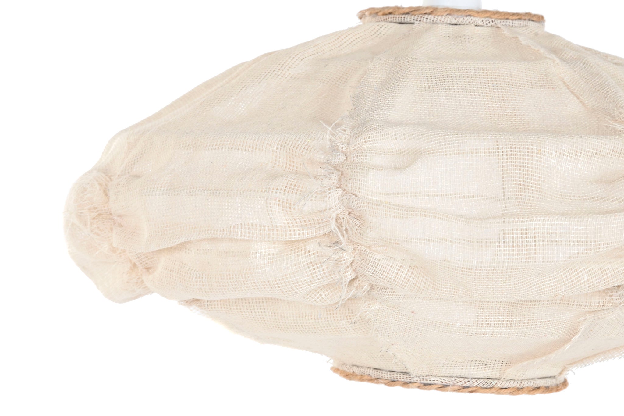 Lampara Techo Lino Cuerda 45X45X20 Natural Crudo