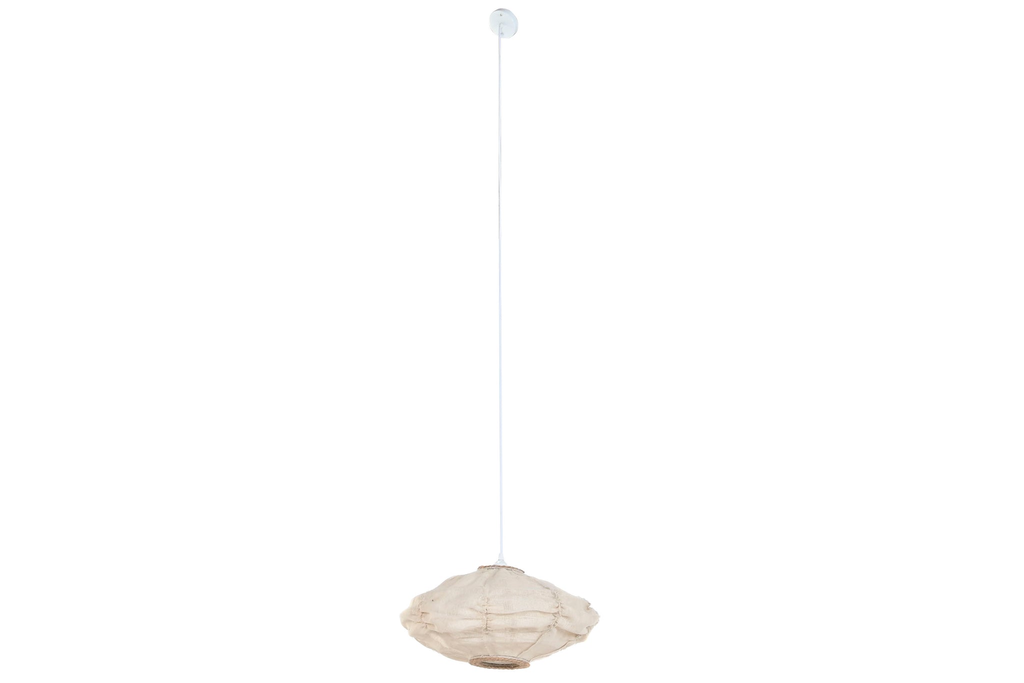 Lampara Techo Lino Cuerda 45X45X20 Natural Crudo