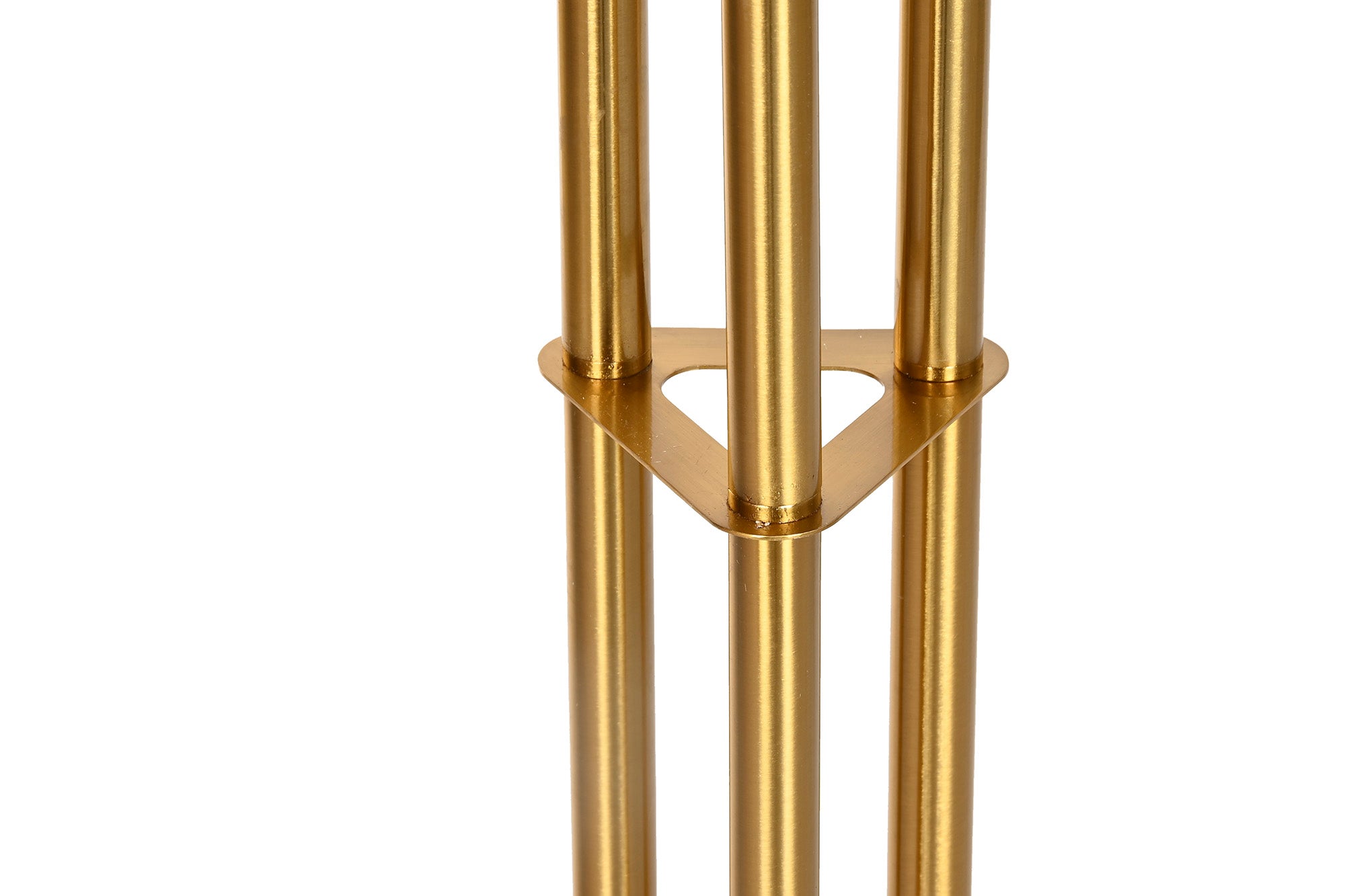 Lampara Pie Hierro Lino 40X40X173 3 Pantallas