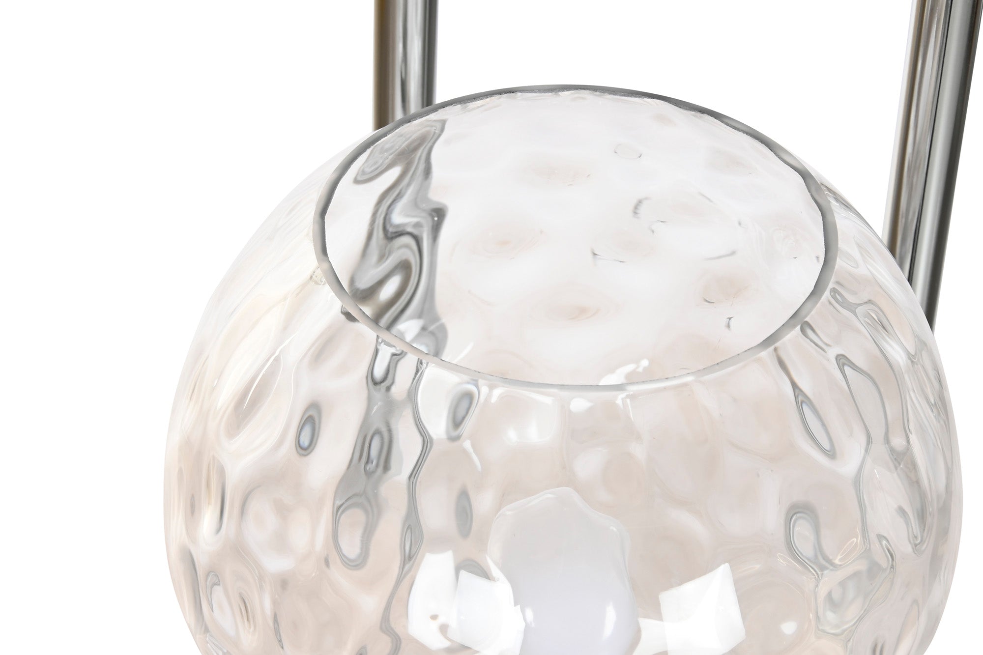 Lampara Pie Hierro Cristal 30X30X172 3 Bolas