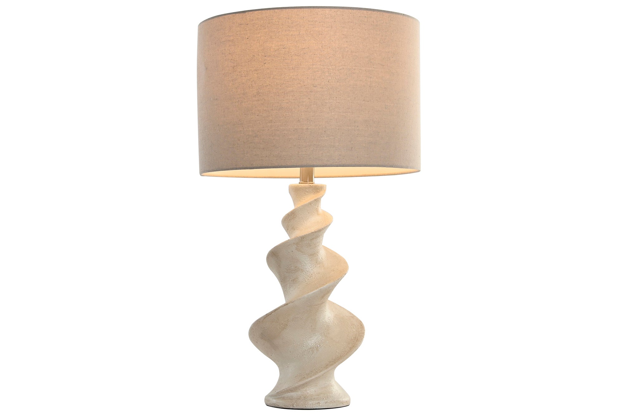 Lampara Sobremesa Resina Lino 38X38X67 Espiral