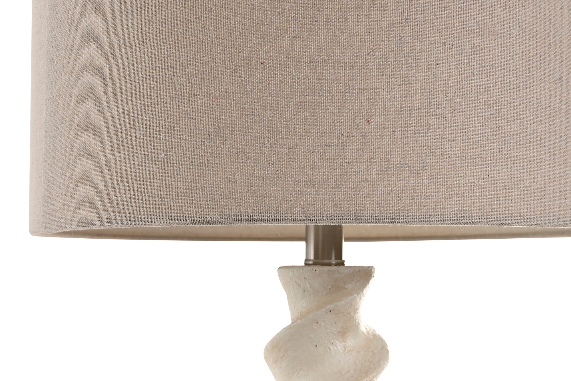Lampara Sobremesa Resina Lino 38X38X67 Espiral