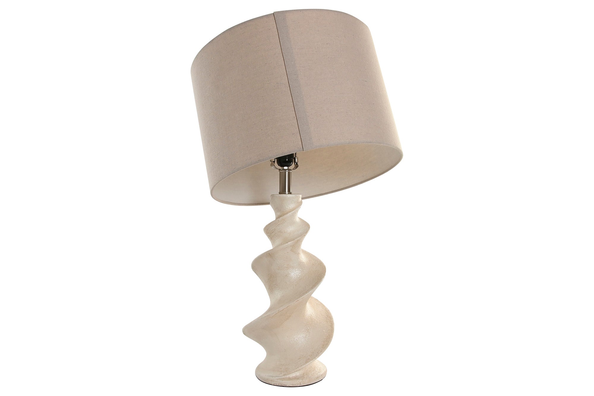 Lampara Sobremesa Resina Lino 38X38X67 Espiral