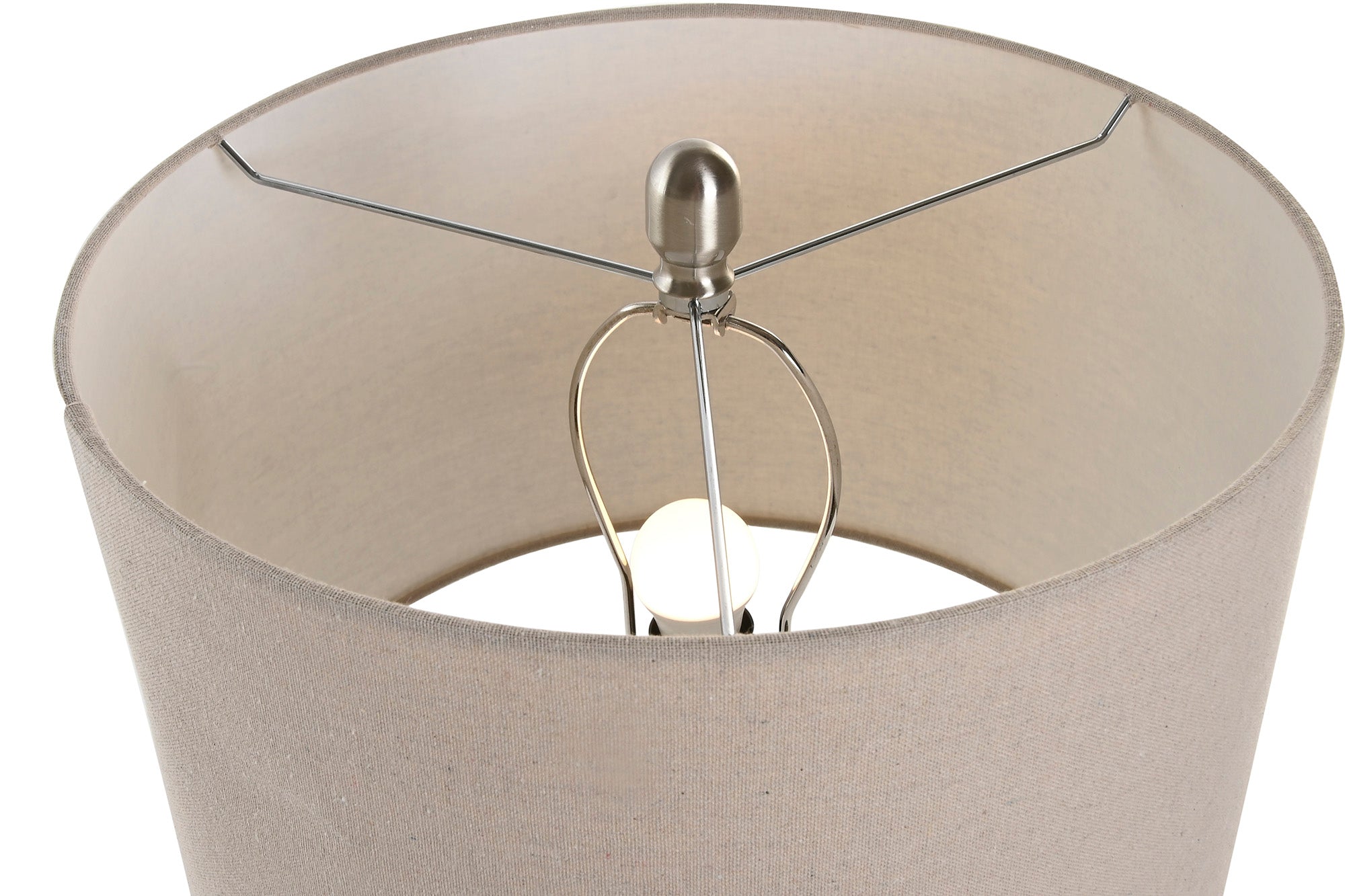 Lampara Sobremesa Resina Lino 38X38X67 Espiral