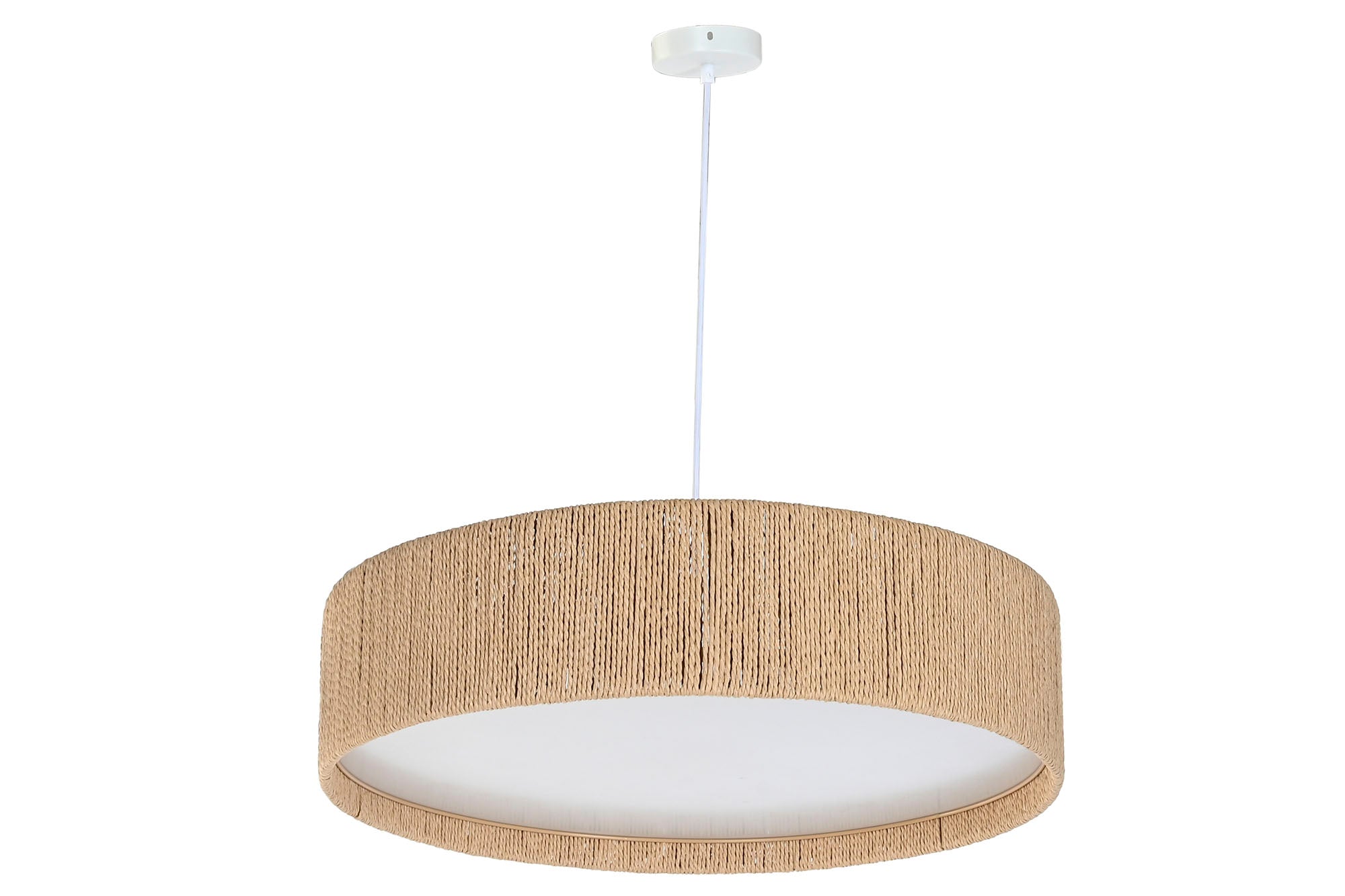 Lampara Techo Cuerda Pp 62X62X15 Plafon Natural