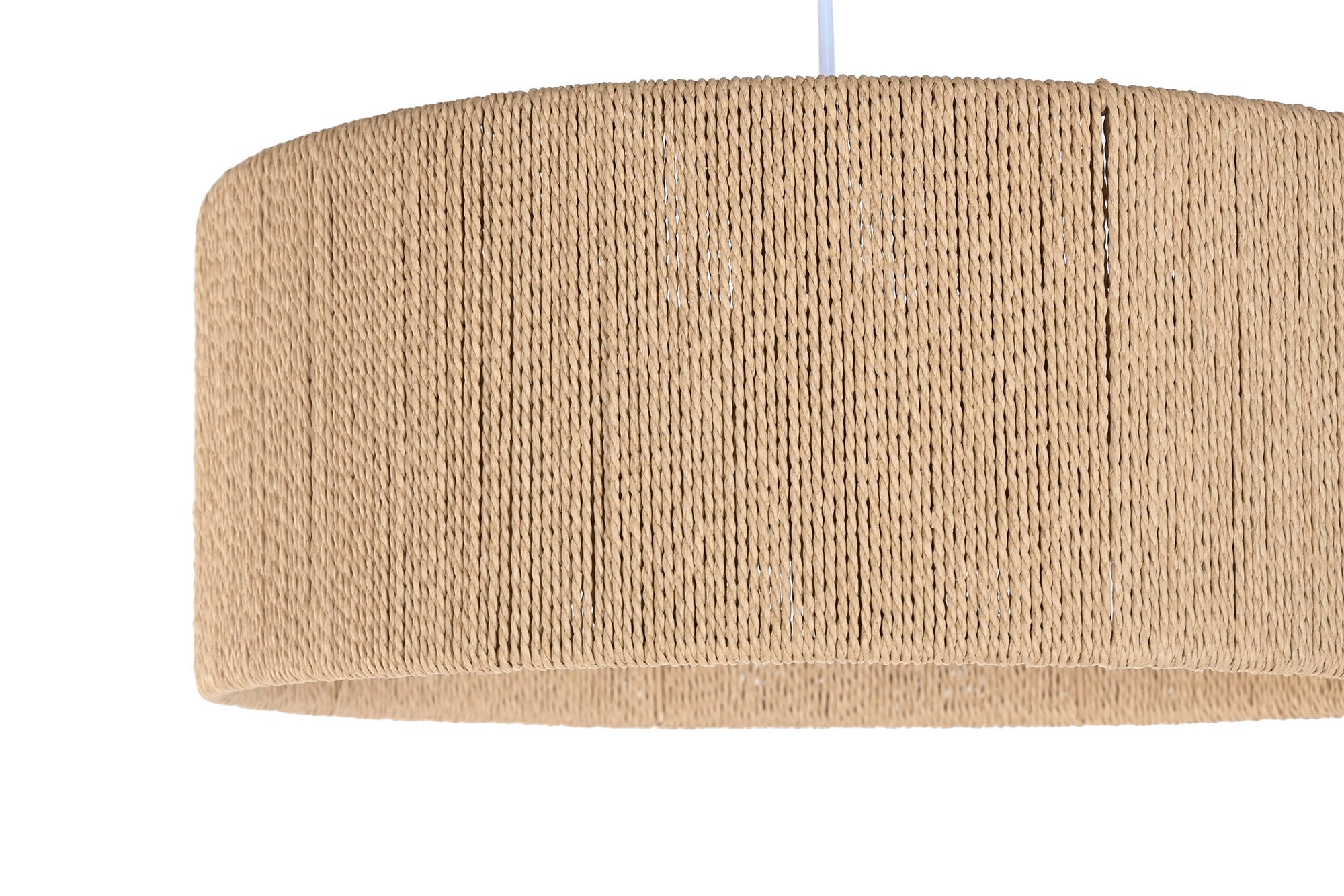 Lampara Techo Cuerda Pp 40X40X15,5 Natural Marron