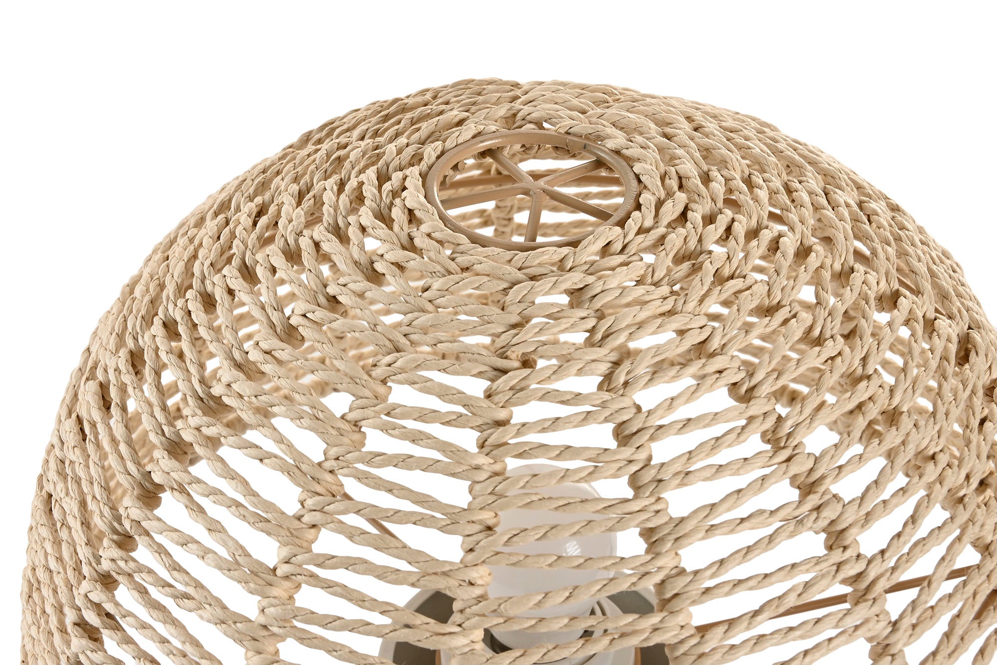 Lampara Sobremesa Metal Cuerda 30X30X48 Seta
