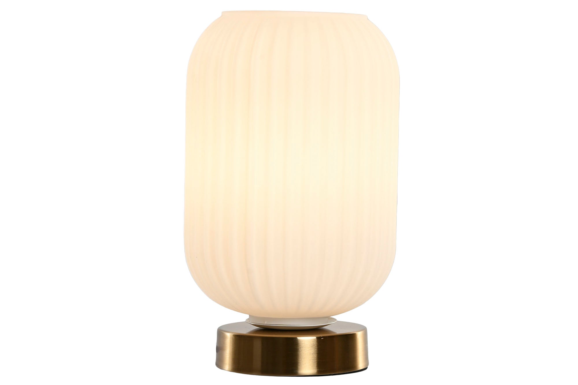 Lampara Sobremesa Cristal Metal 14X14X23 Glaseado