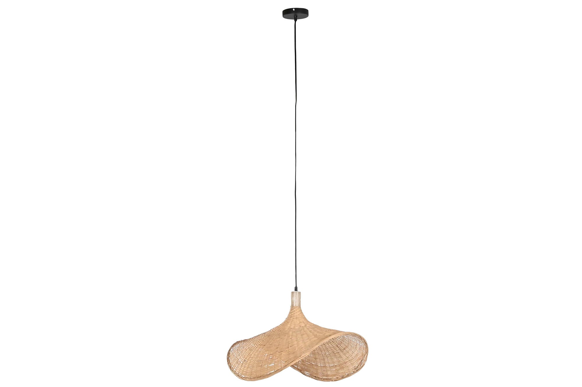 Lampara Techo Ratan 65X47X35 Sombrero Natural