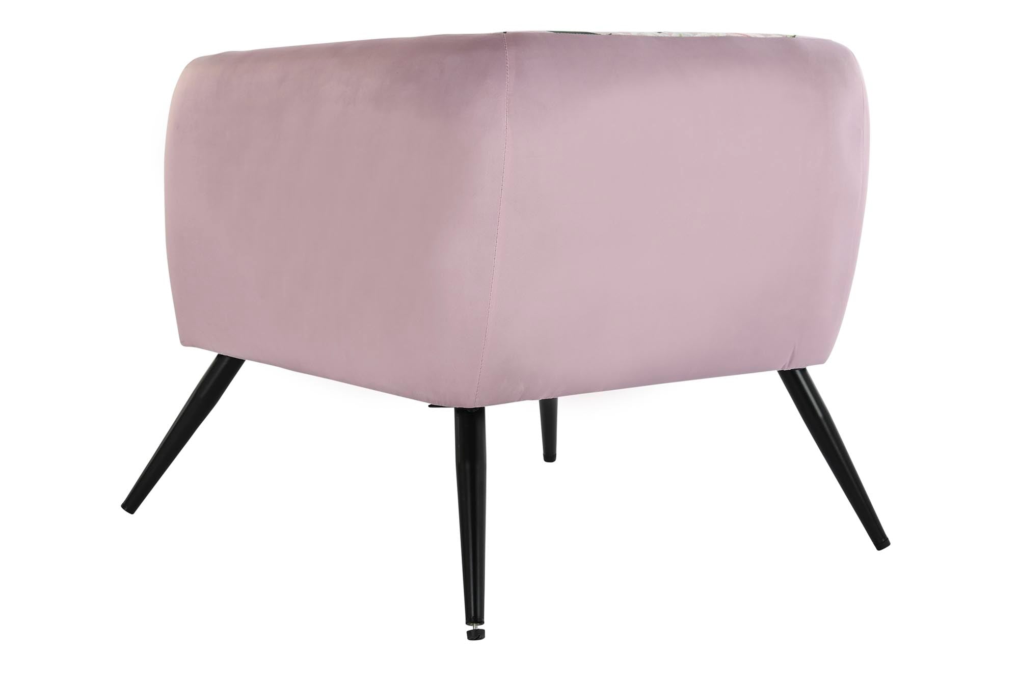 Sillon Poliester Metal 75X71X71 Flores Rosa