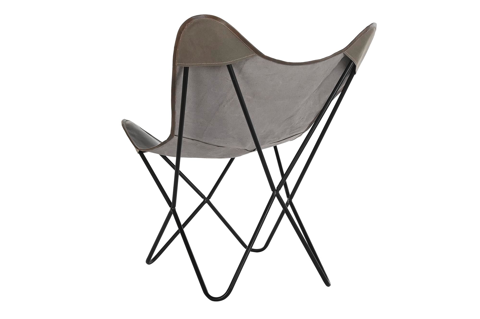 Silla Algodon Piel 76X76X96 Star Gris