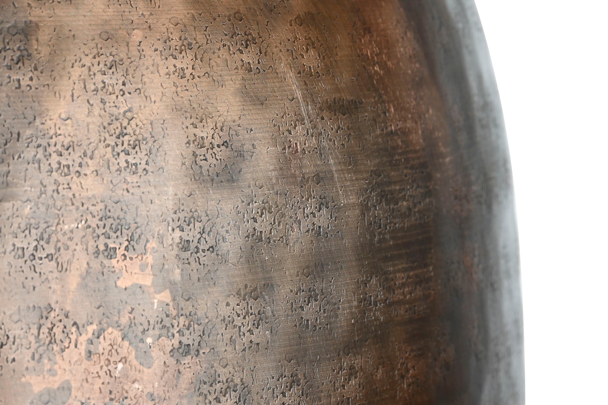 Aluminum Vase 40X38X68 Worn Gold