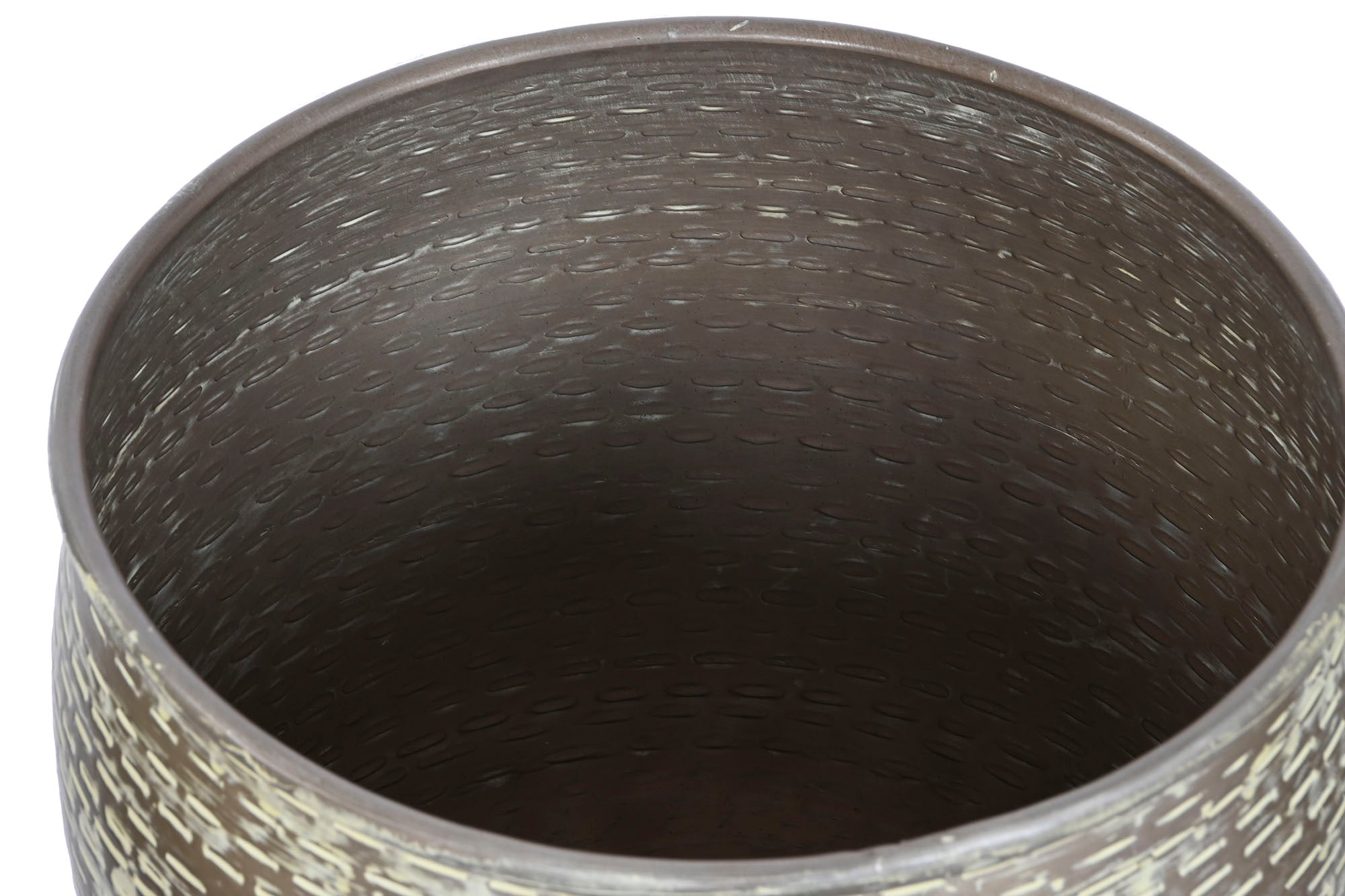 Conjunto de 4 vasos de alumínio 39x39x33 verde patinado