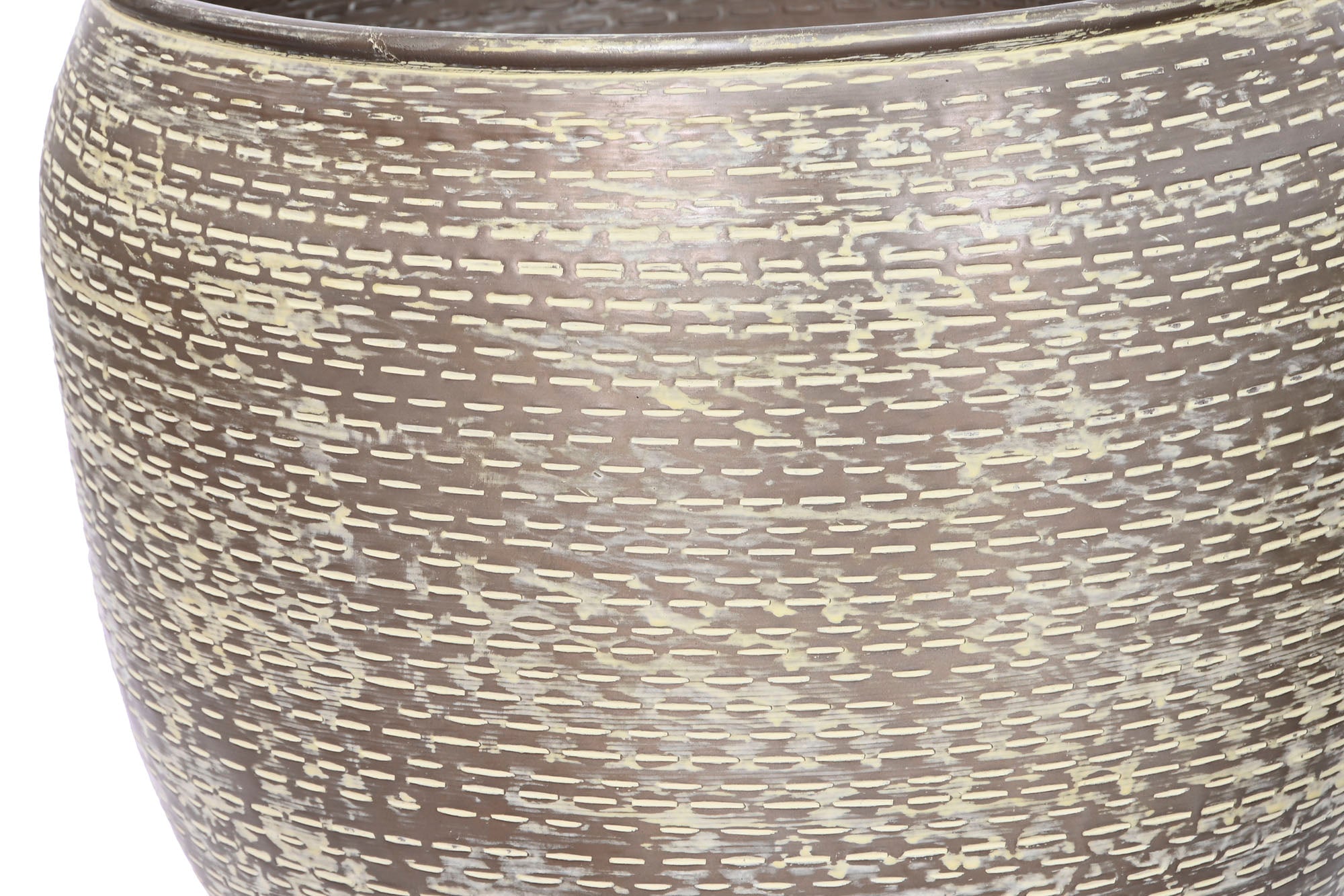 Conjunto de 4 vasos de alumínio 39x39x33 verde patinado