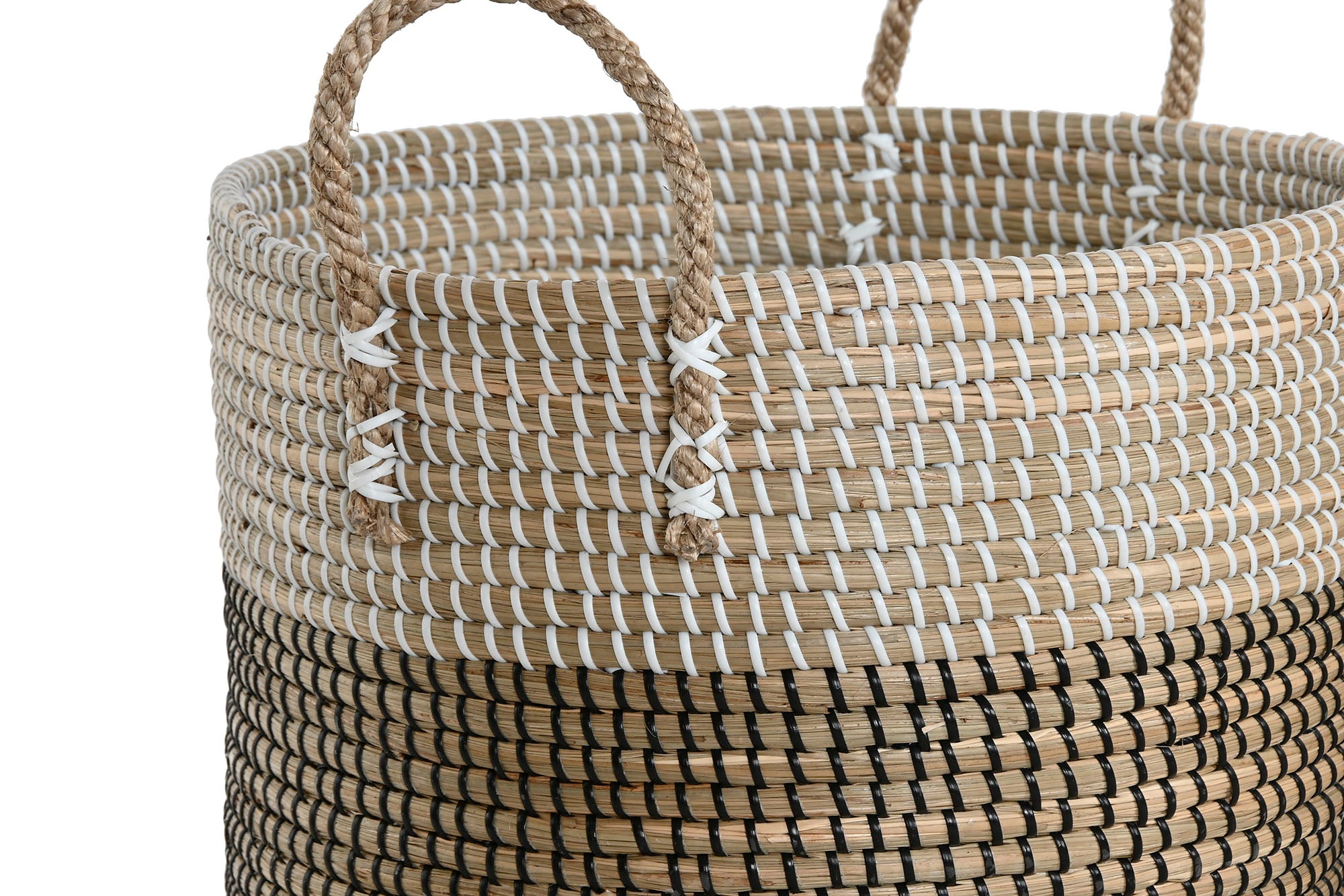 Cesta Set 2 Seagrass 44X44X49 Blanco