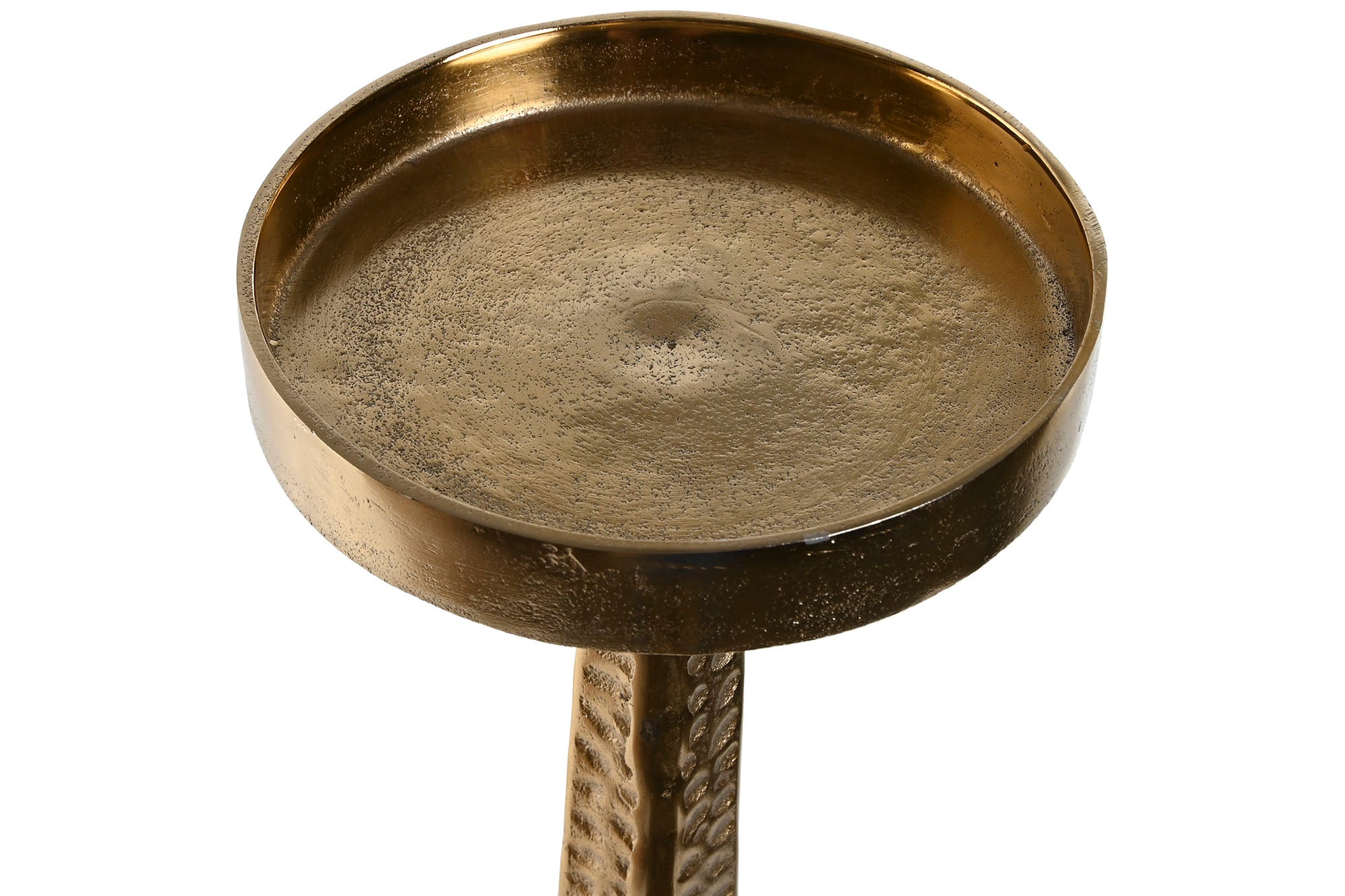 Castiçal de alumínio 18,5x18,5x85,5 dourado