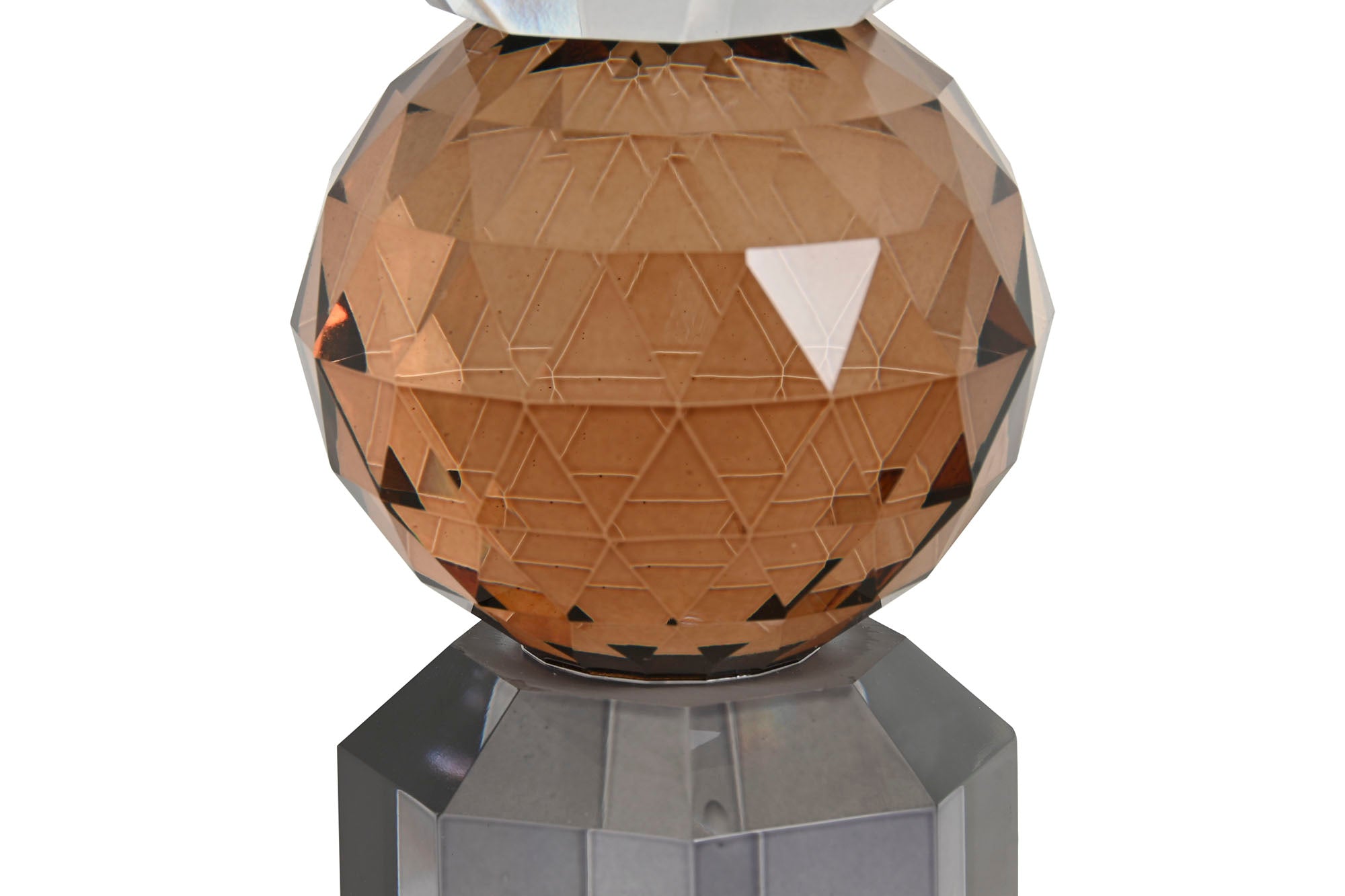 Glass Candle Holder 7X7X20 Grey