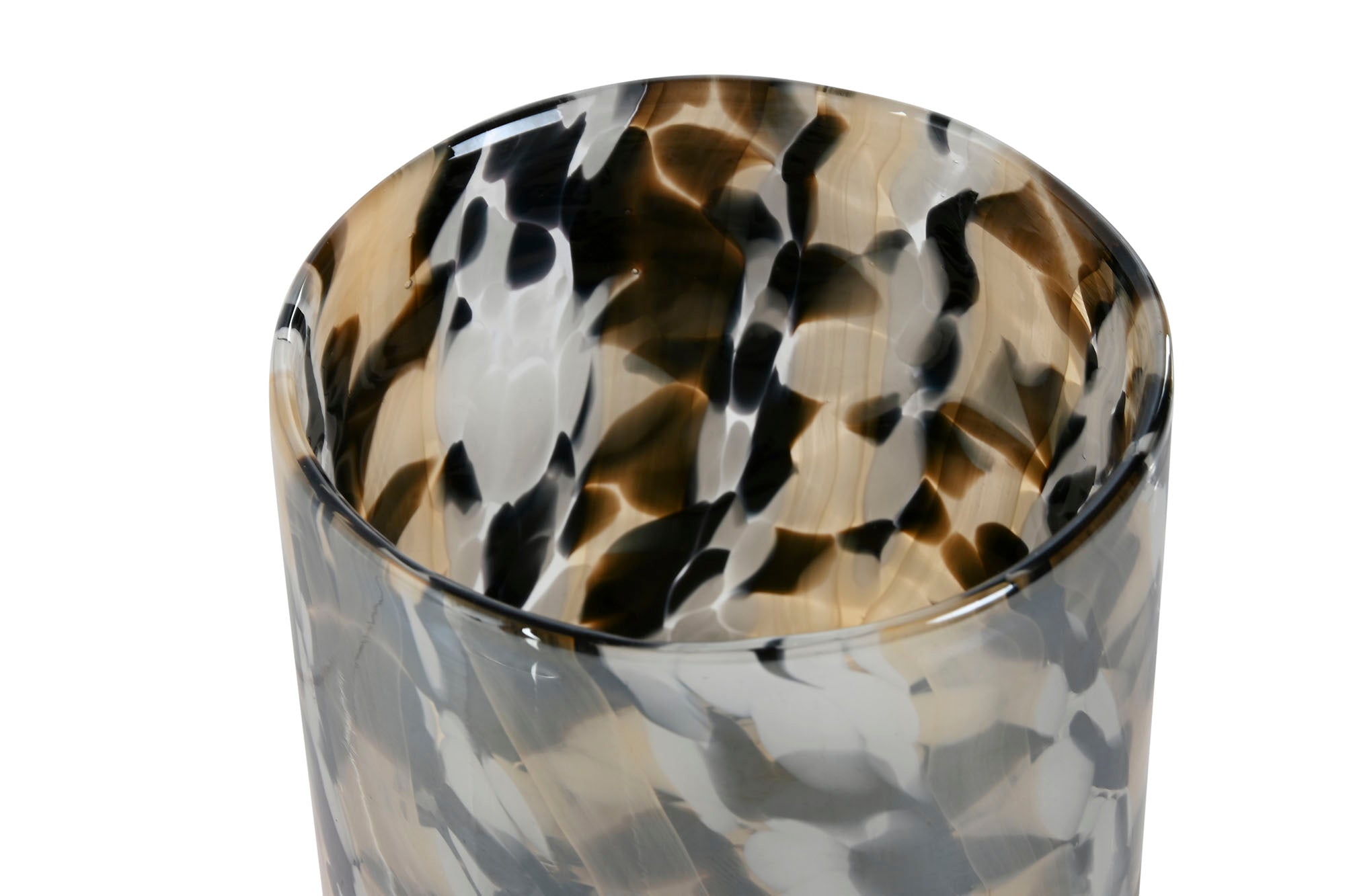 Glass Candle Holder 12X12X11.5 Black