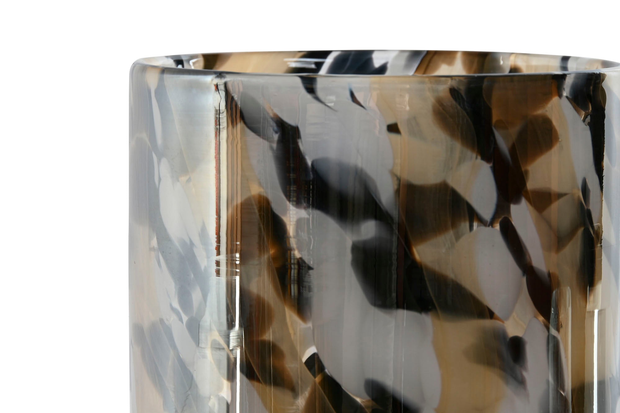 Porta-velas de vidro 12X12X11,5 preto