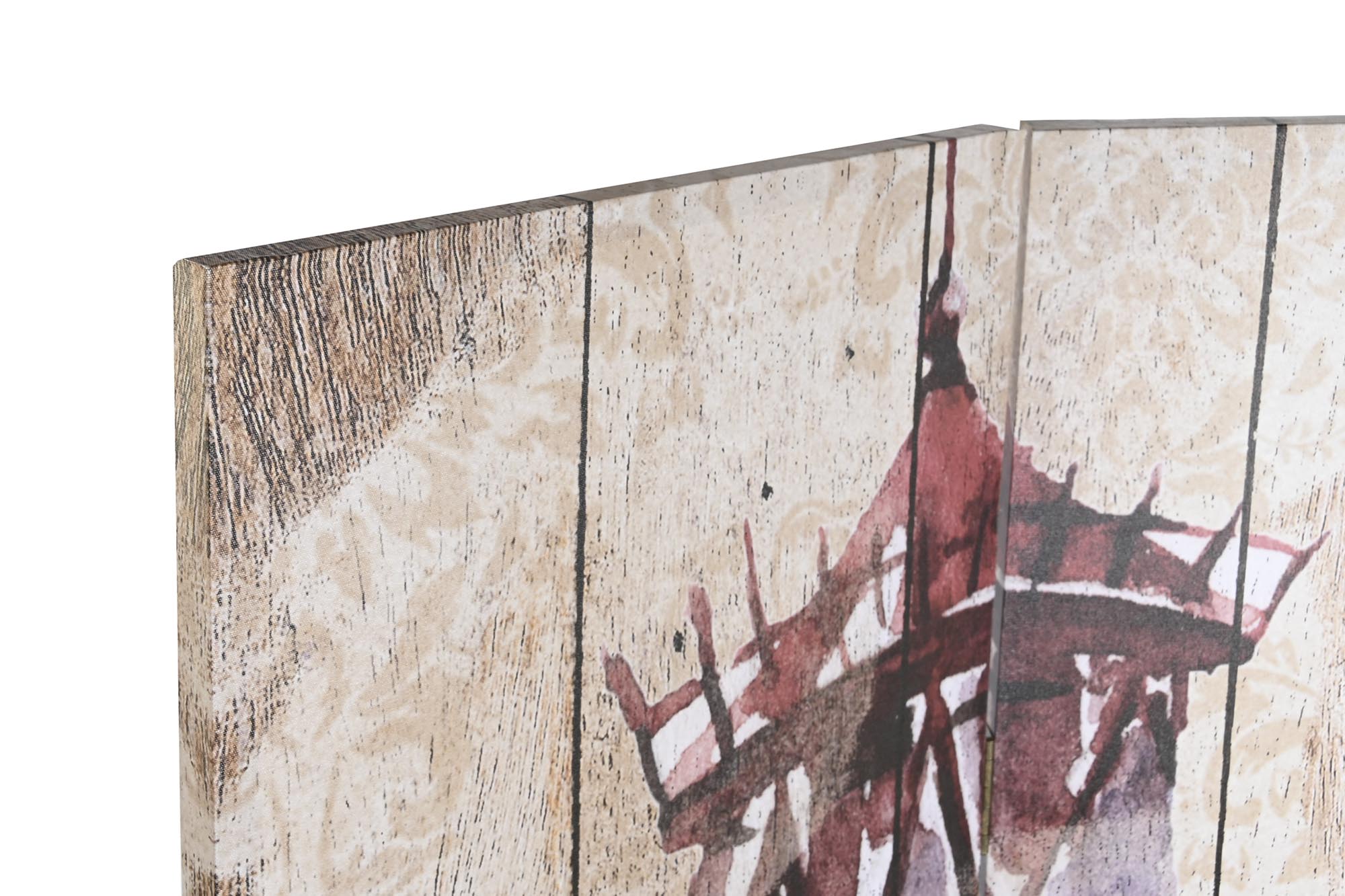 Biombo Canvas 121X2,5X180 Faro Multicolor