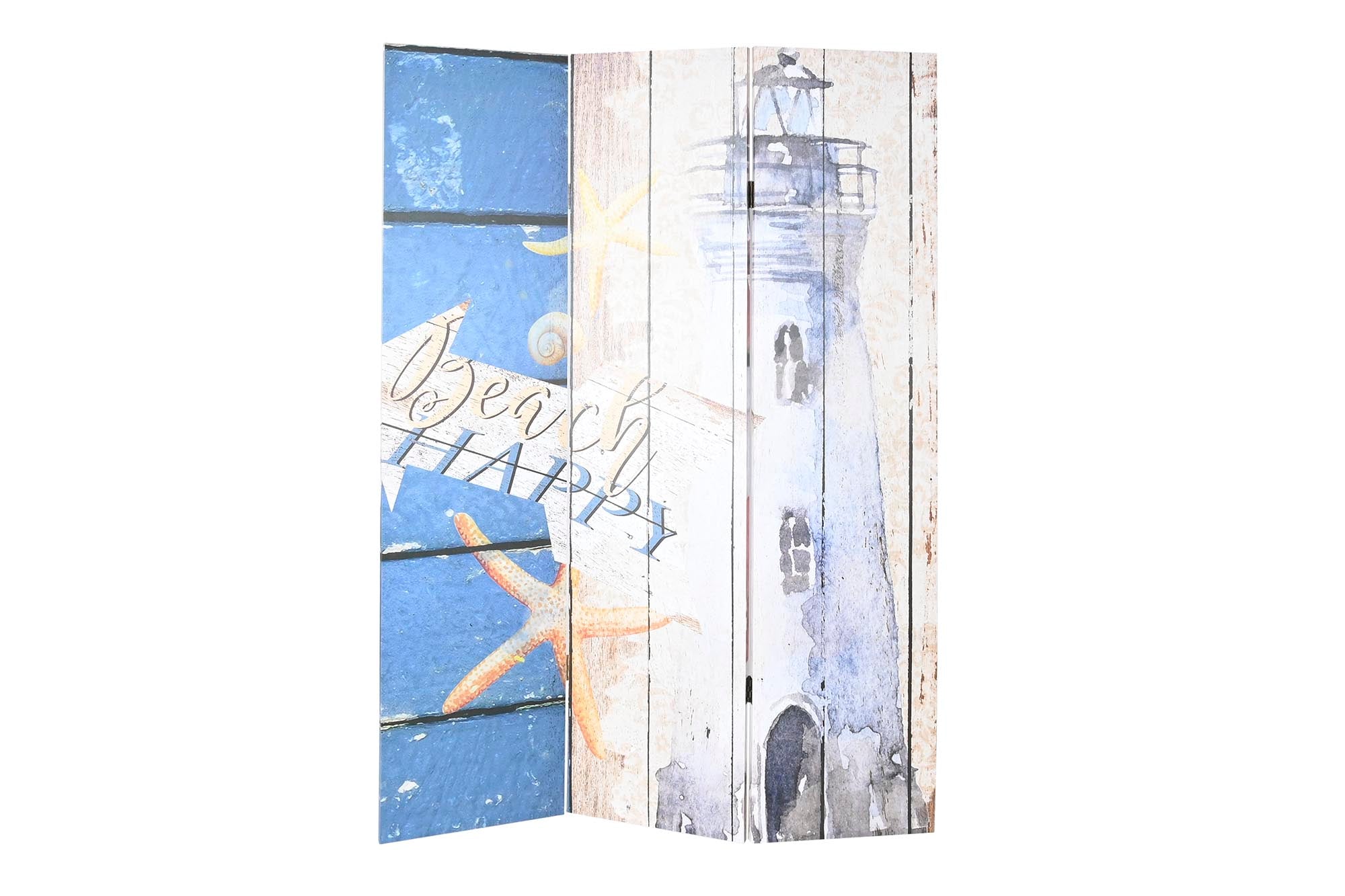 Biombo Canvas 121X2,5X180 Faro Multicolor