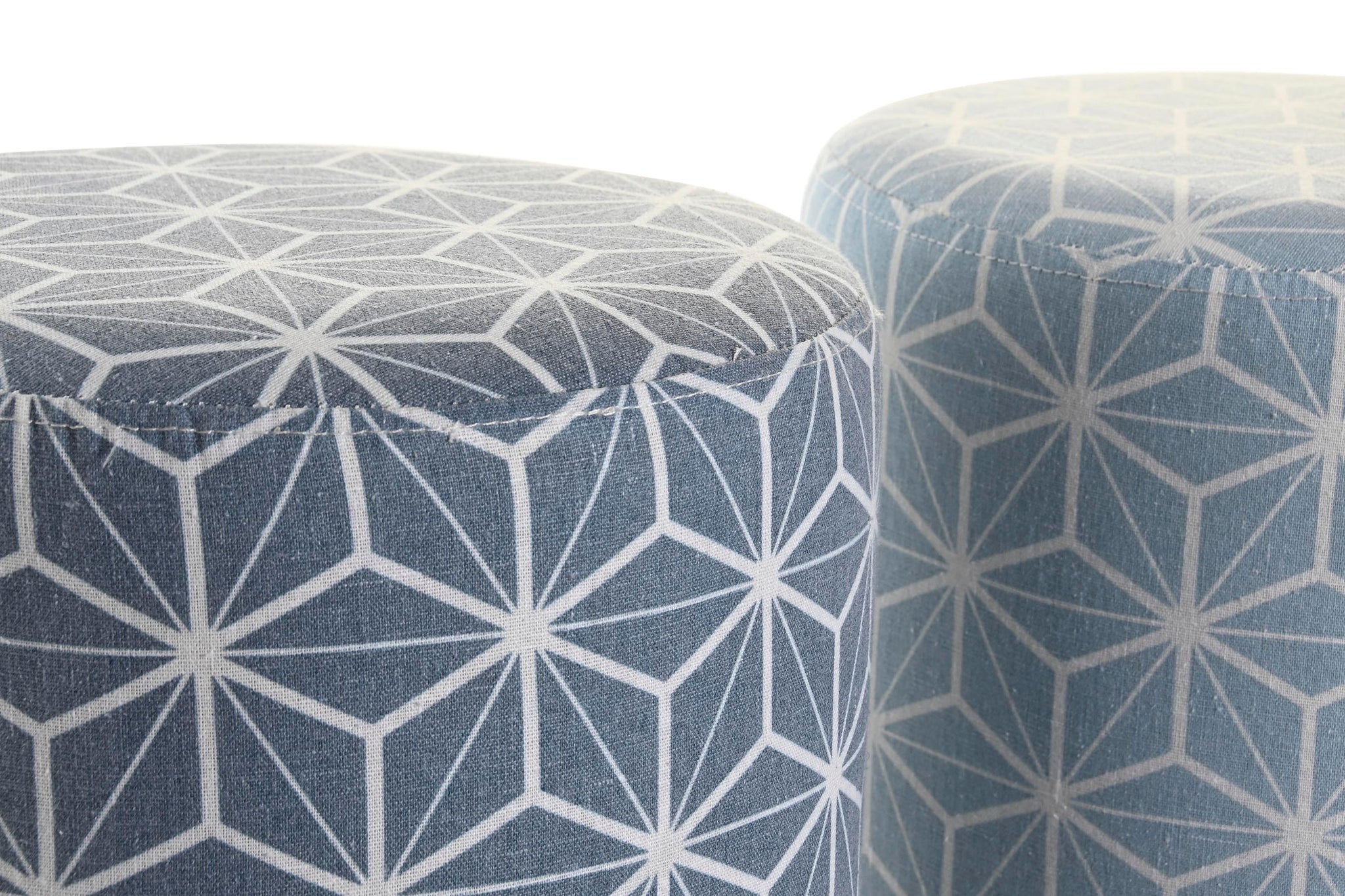 Polyester Footrest 31X31X33 Geometric 2 Assortment.