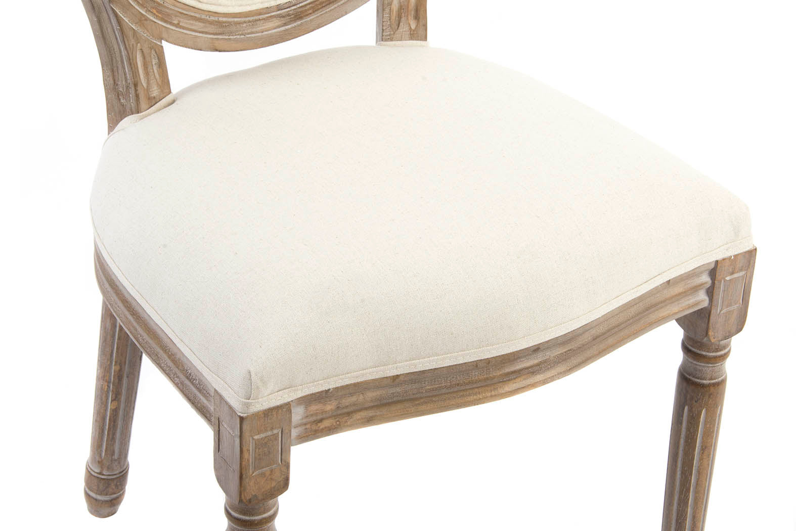 Silla Rubberwood Lino 48X46X96 Beige