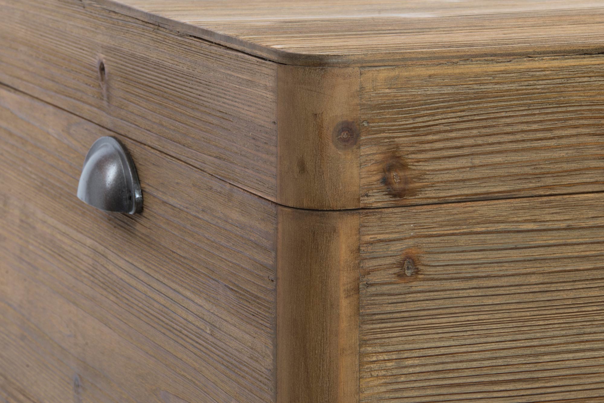 Mesita Auxiliar Madera Metal 49X51X74 Baul Natural