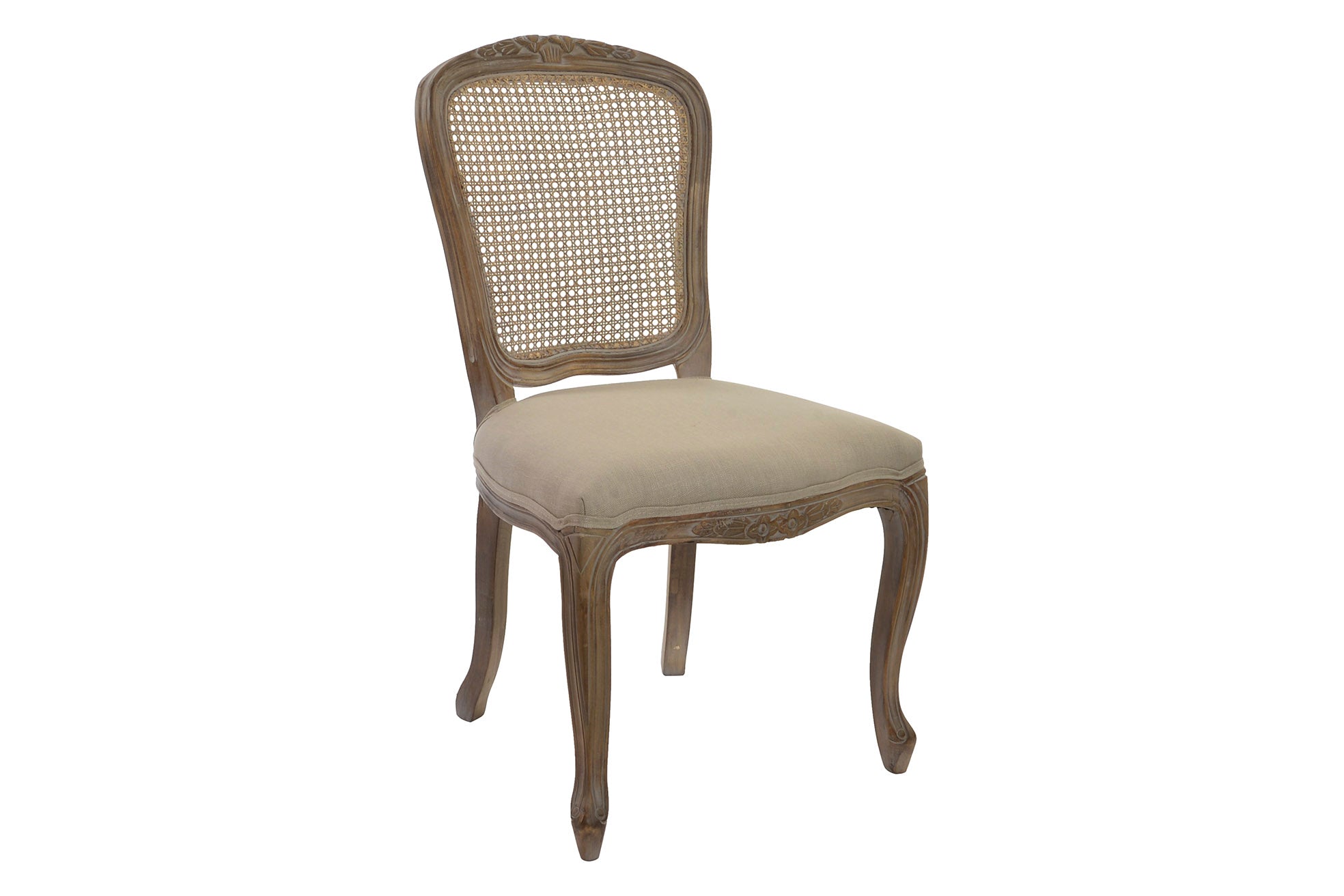 Silla Lino Ratan 53X49X95 Natural Gris