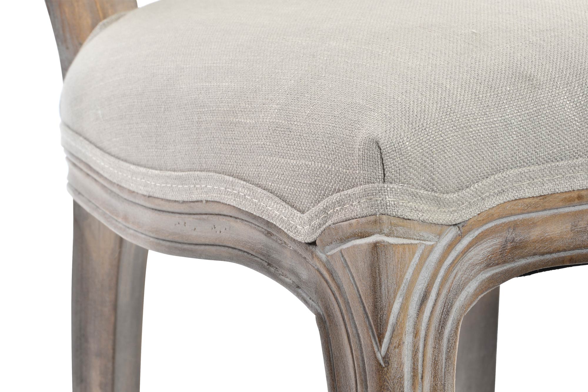 Silla Lino Rubberwood 53X49X96 Natural Beige