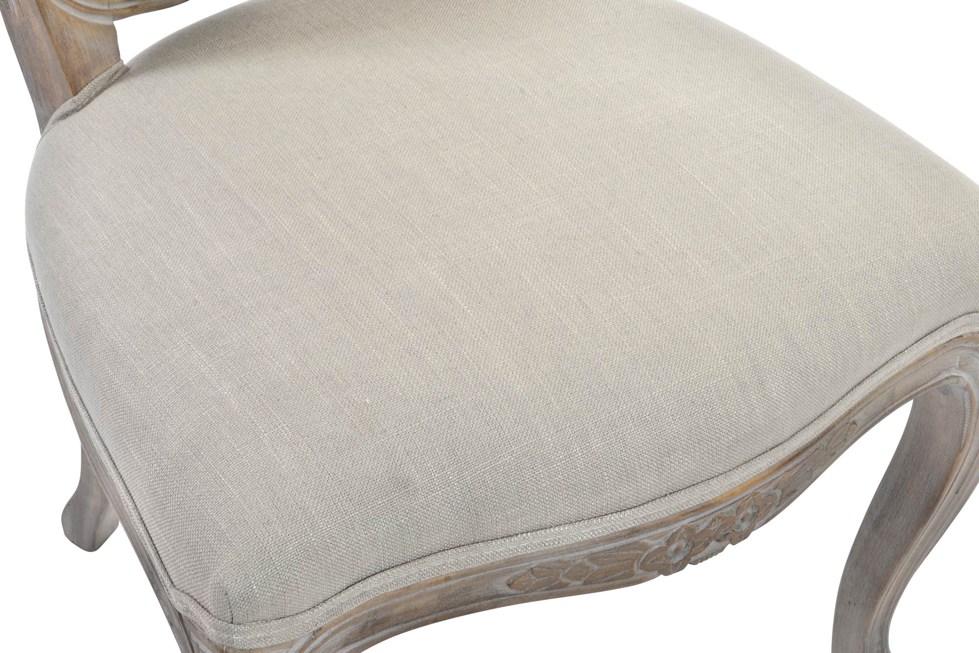 Silla Lino Rubberwood 53X49X96 Natural Beige