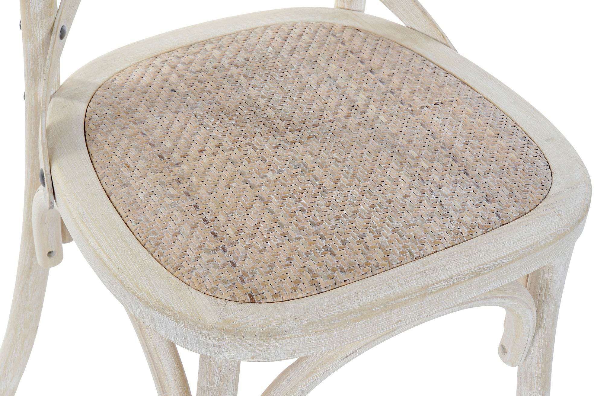 Silla Olmo Ratan 50X52,5X88 Crossback Envejecido