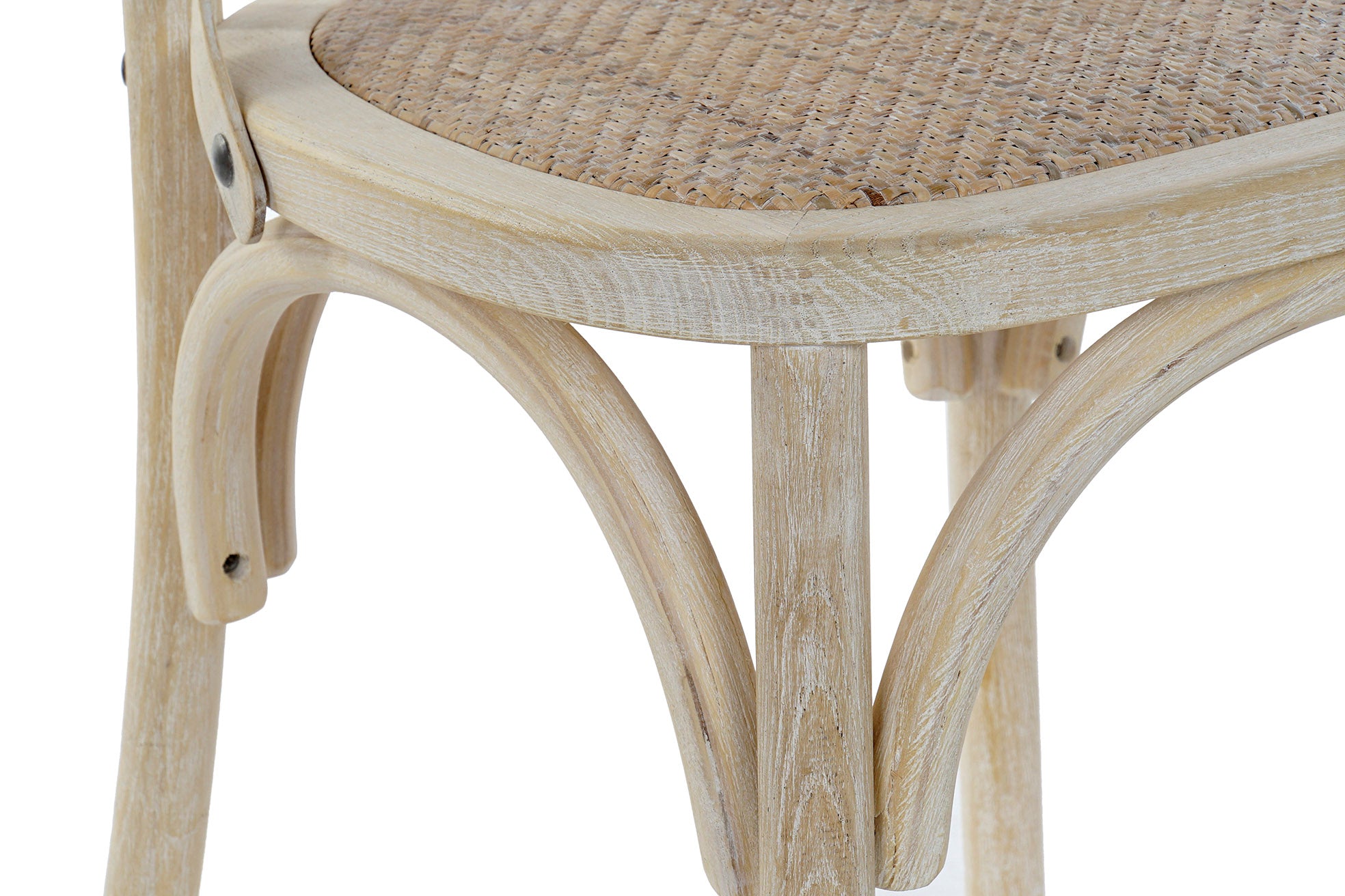 Silla Olmo Ratan 50X52,5X88 Crossback Envejecido
