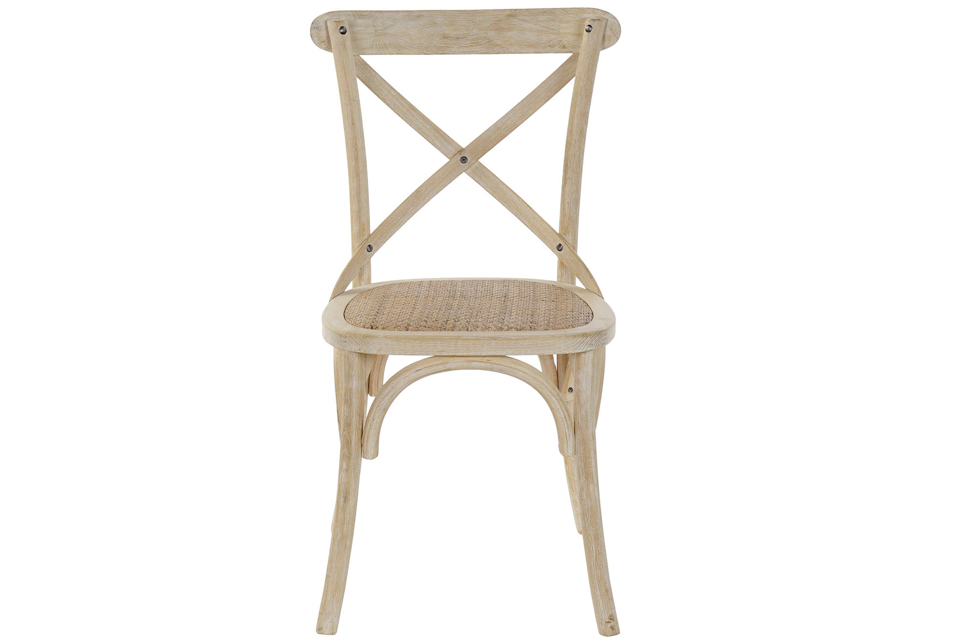 Silla Olmo Ratan 50X52,5X88 Crossback Envejecido