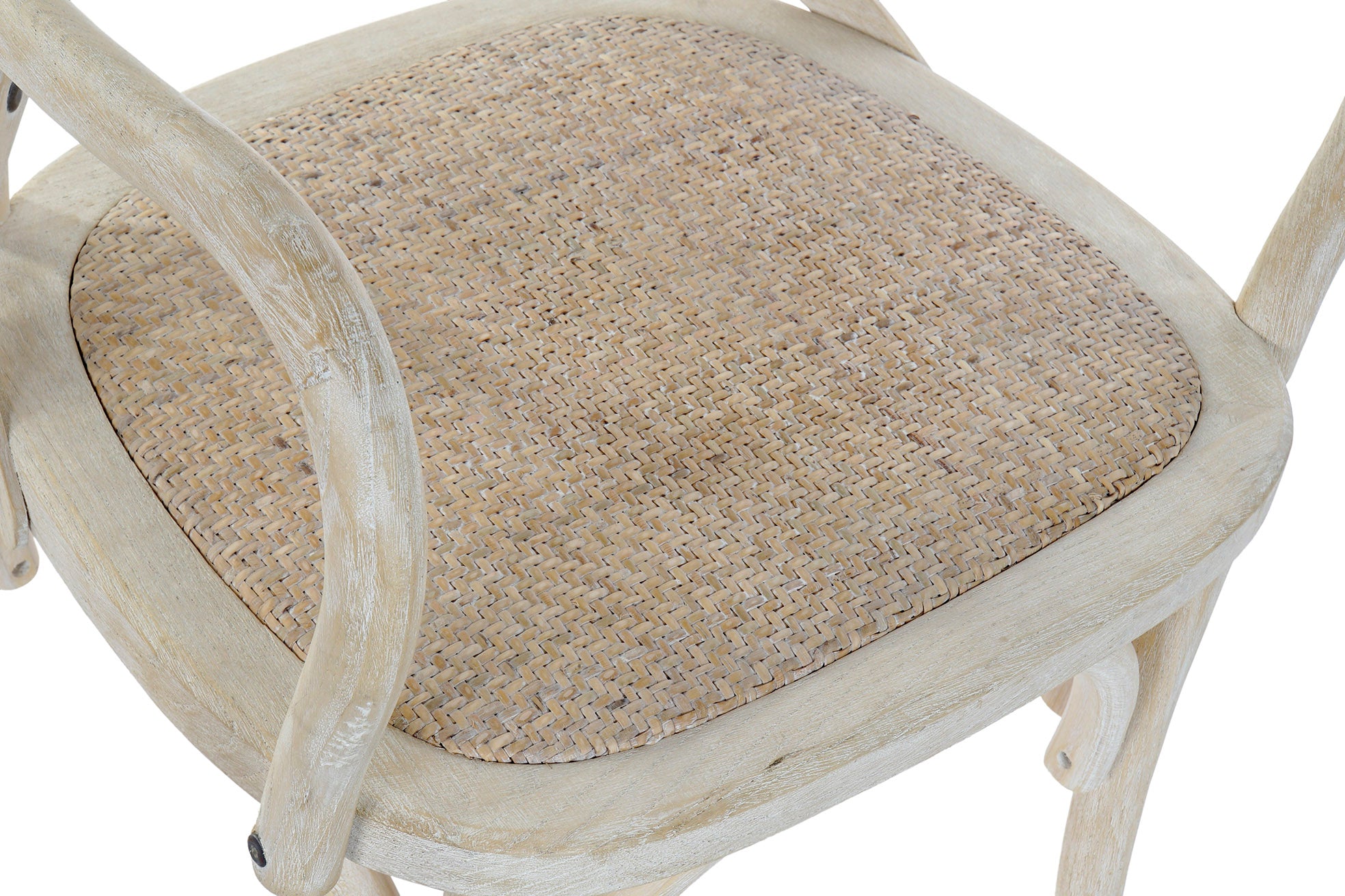 Silla Olmo Ratan 55X47X92 Crossback Envejecido