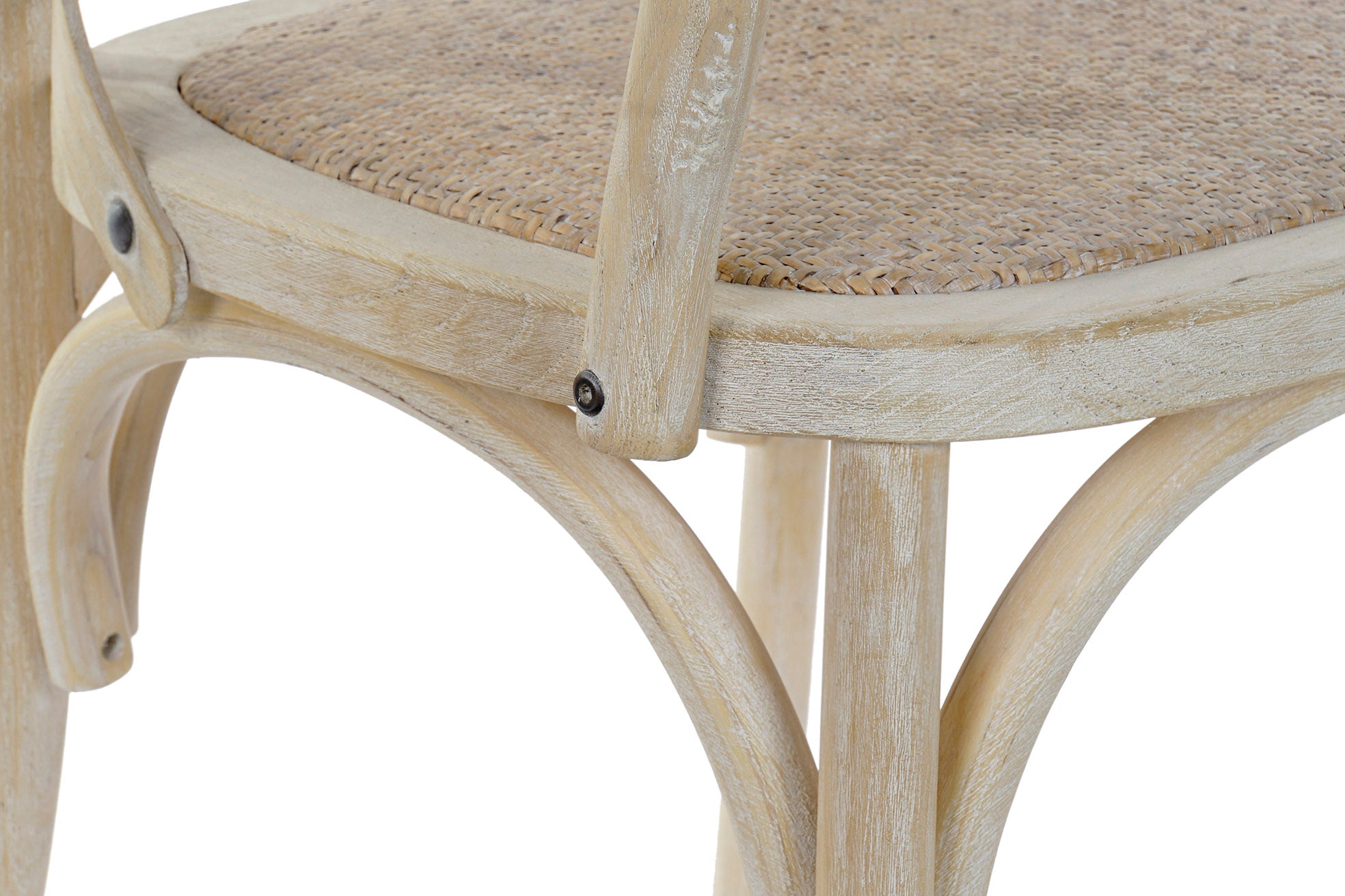 Silla Olmo Ratan 55X47X92 Crossback Envejecido