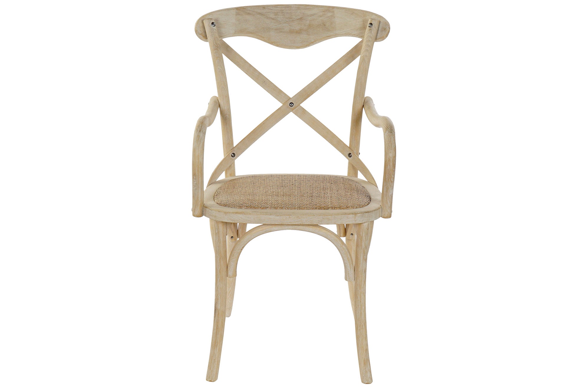 Silla Olmo Ratan 55X47X92 Crossback Envejecido